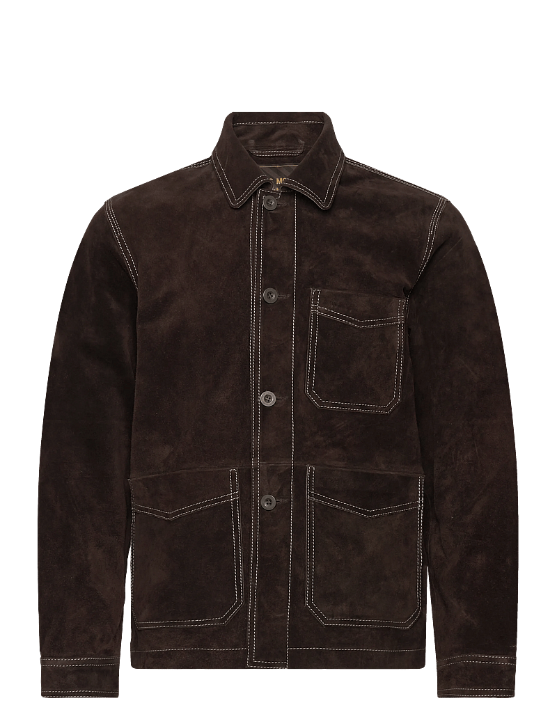 Mos Mosh Gallery - MMGJule Heavy-Suede Jacket - sügisjakid - chocolate brown - 0