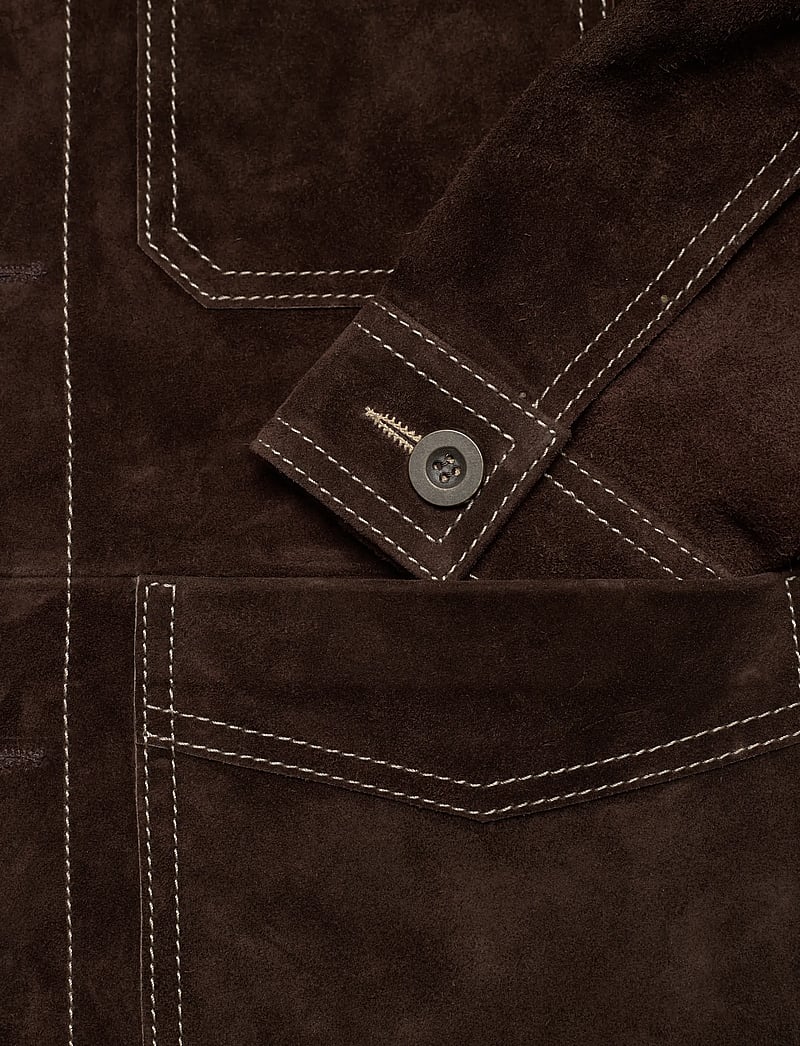 Mos Mosh Gallery - MMGJule Heavy-Suede Jacket - sügisjakid - chocolate brown - 3