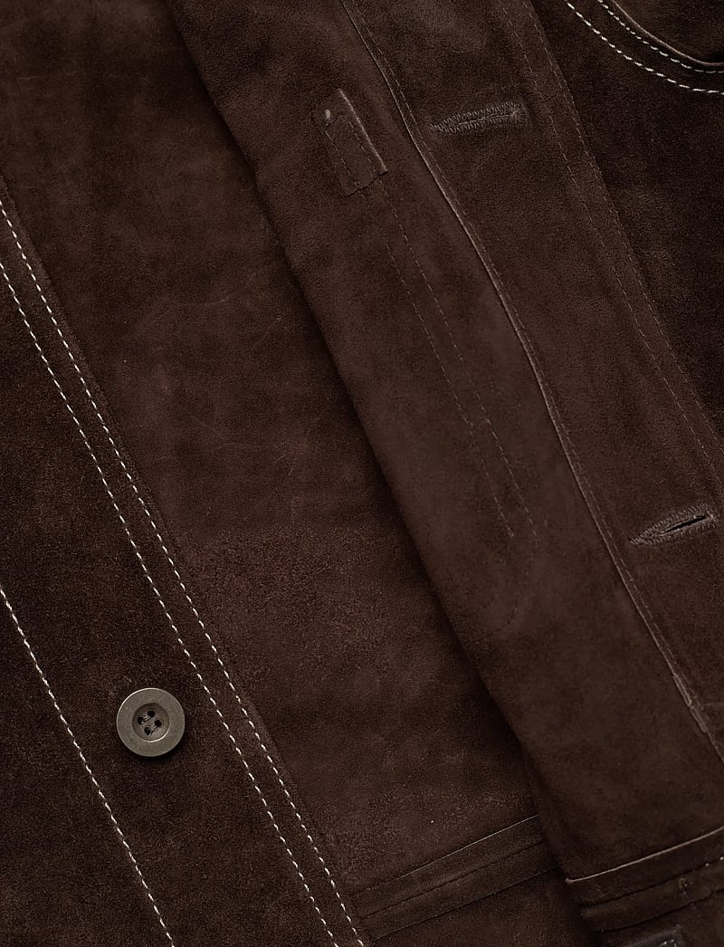 Mos Mosh Gallery - MMGJule Heavy-Suede Jacket - sügisjakid - chocolate brown - 4