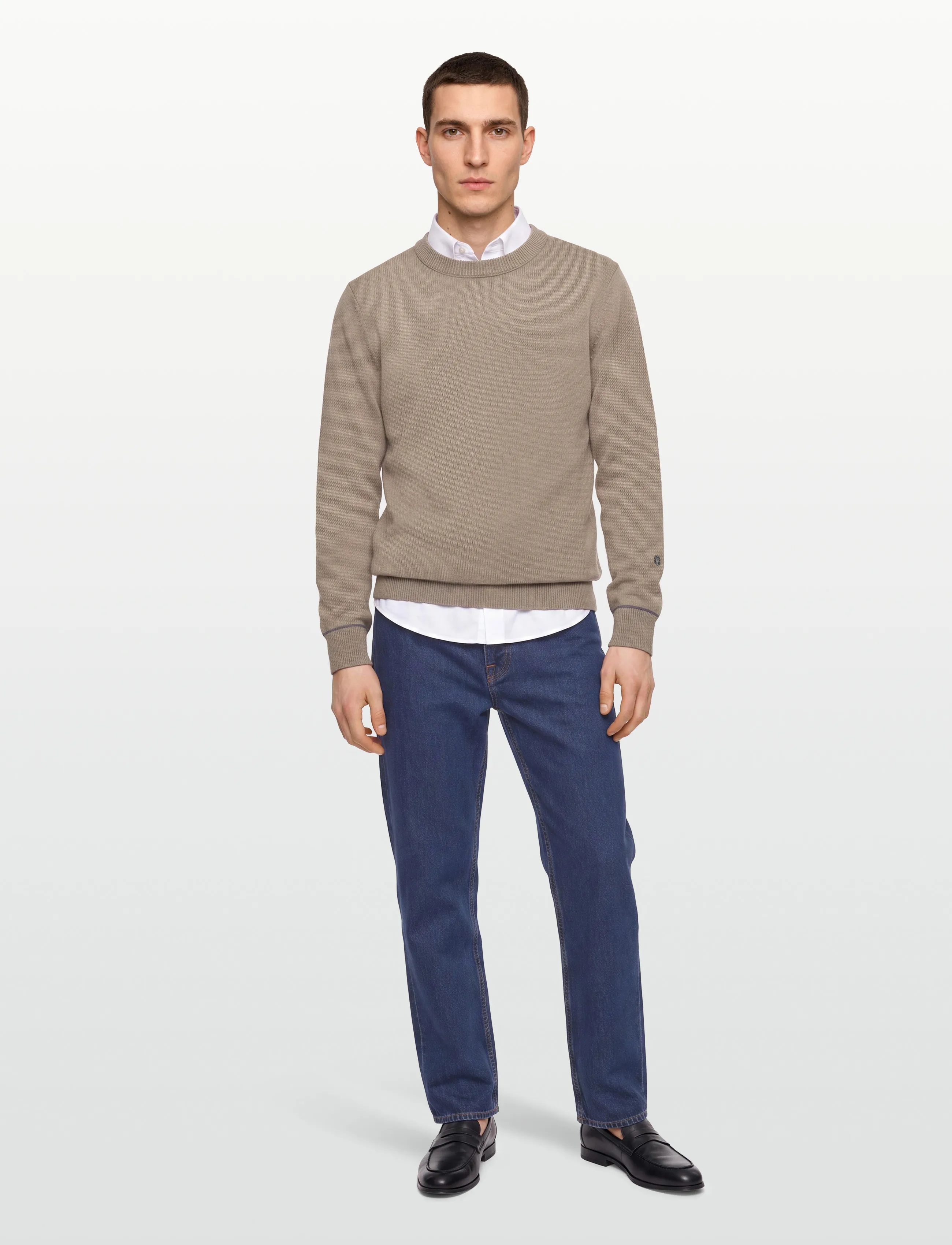 Mos Mosh Gallery MMGBarella Crew Knit - Shoppa efter stil - ALUMINUM / beige