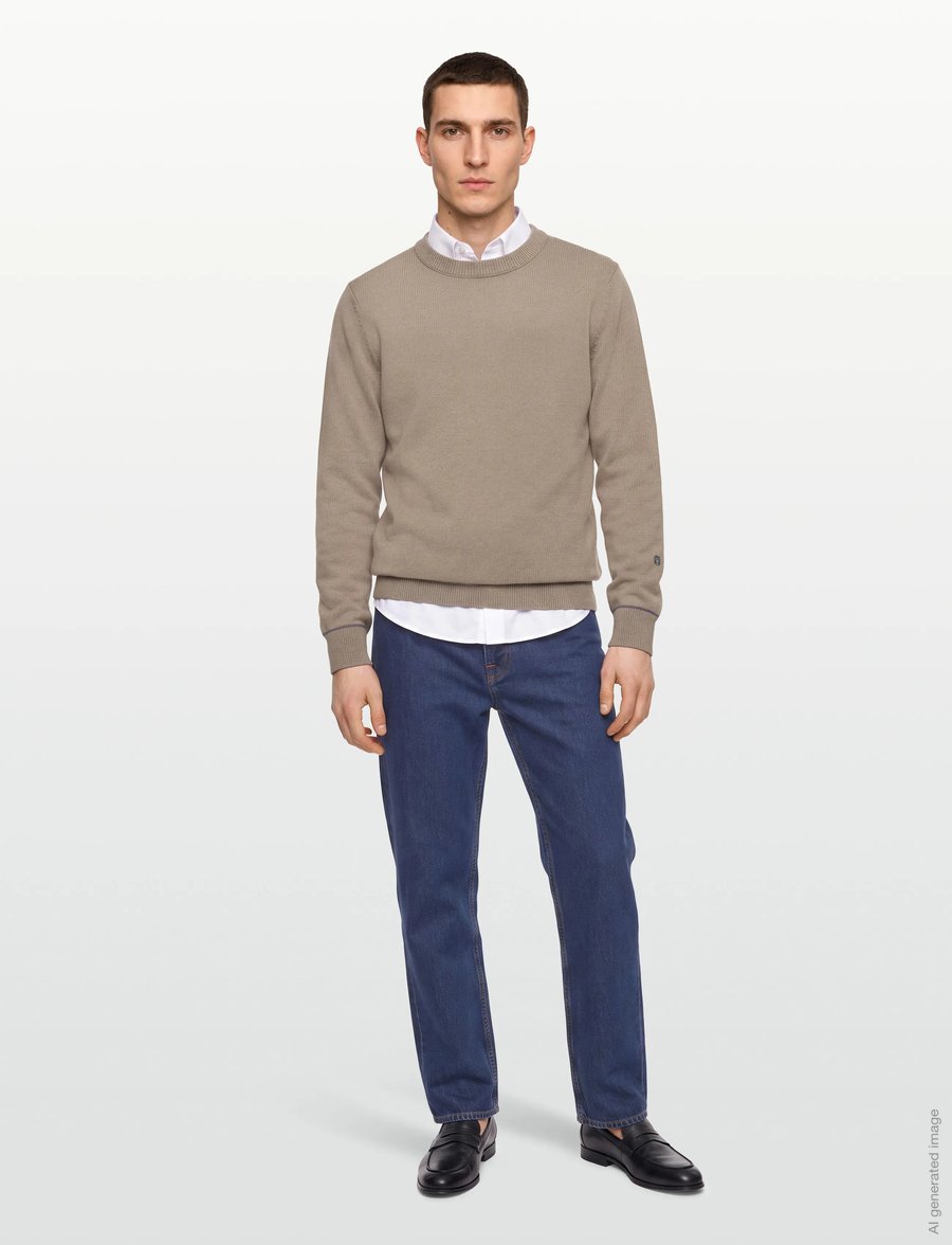 Mos Mosh Gallery - MMGBarella Crew Knit - rundhalsad - aluminum - 0