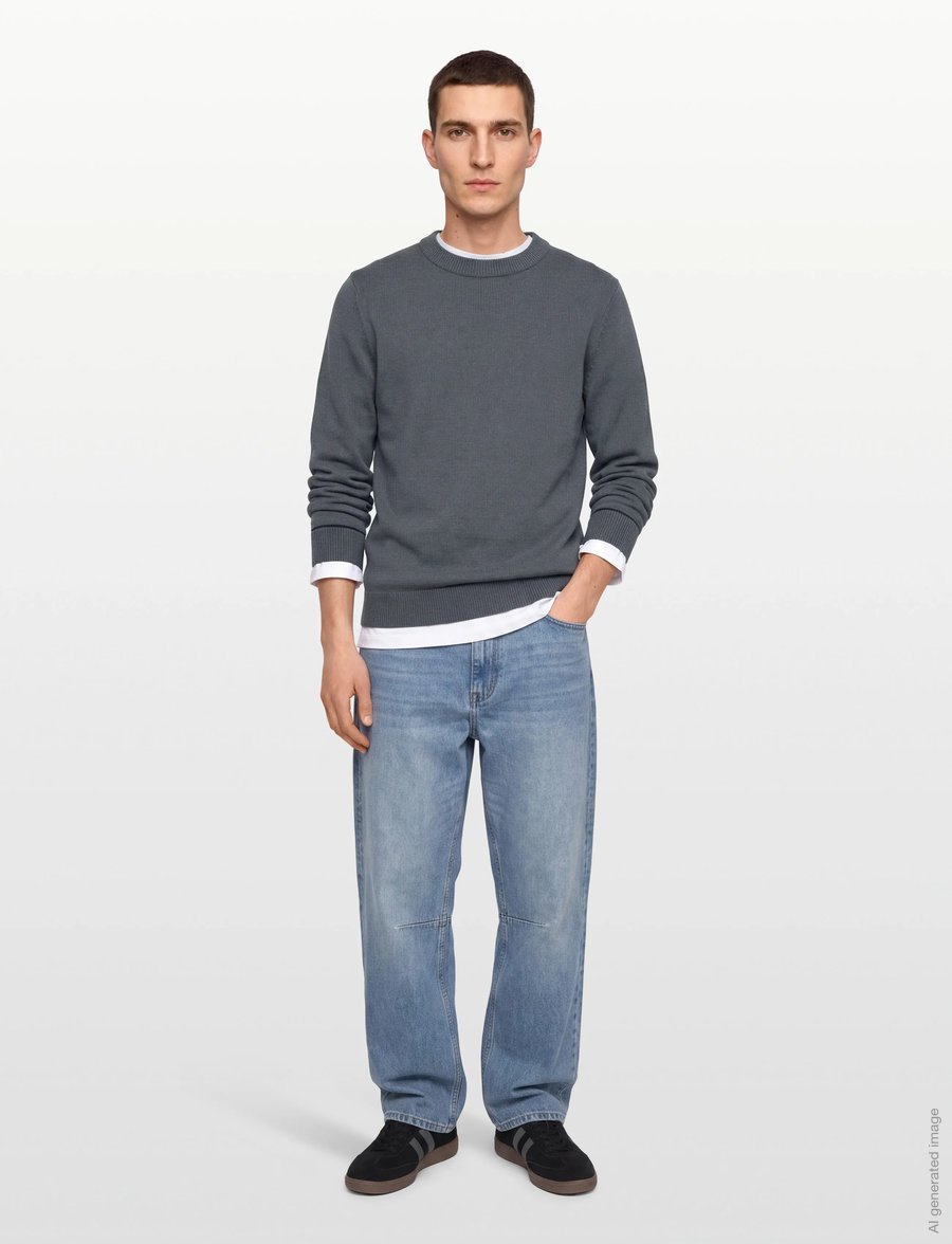 Mos Mosh Gallery - MMGBarella Crew Knit - rundhals - flint stone - 0