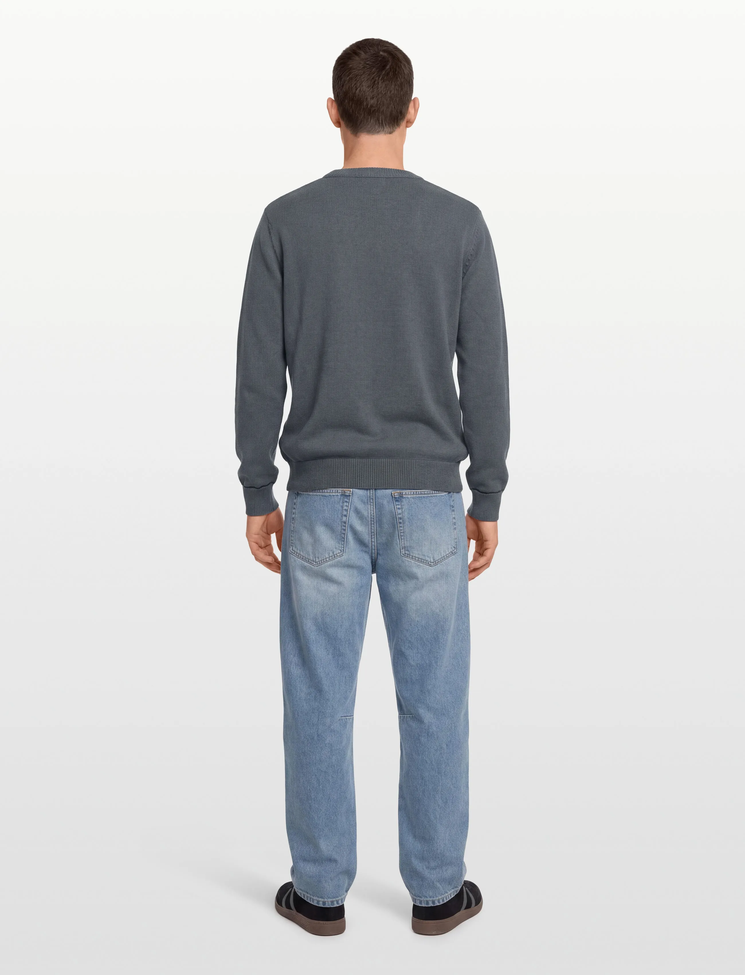 Mos Mosh Gallery - MMGBarella Crew Knit - stickade basplagg - flint stone - 4