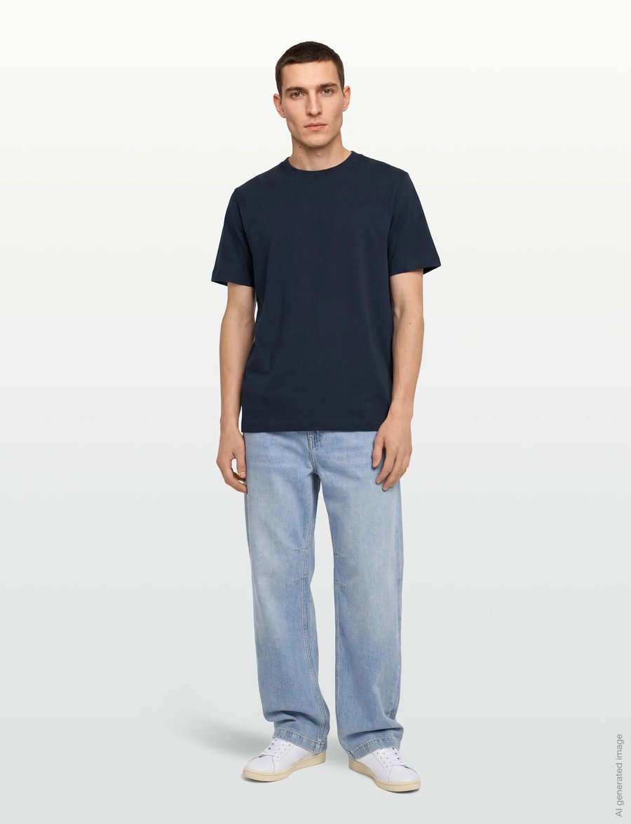 Mos Mosh Gallery - MMGDarren SS Tee - kortærmede t-shirts - estate blue - 0