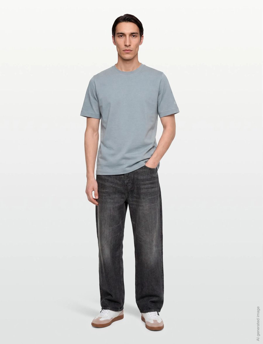 Mos Mosh Gallery - MMGDarren SS Tee - kortärmade t-shirts - flint stone - 0