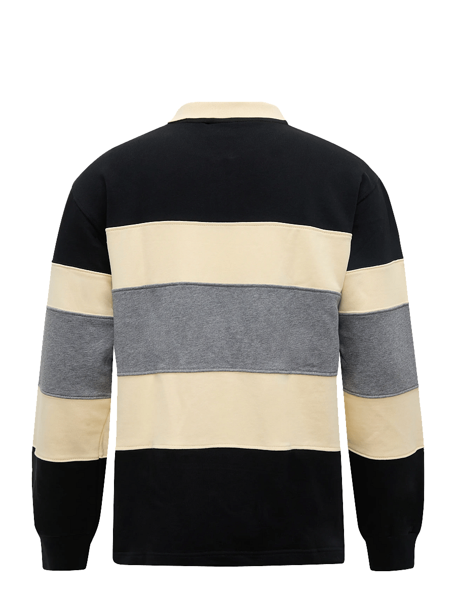 Mos Mosh Gallery - MMGGraham Polo Sweat - langärmelige strick-polohemden - black - 1