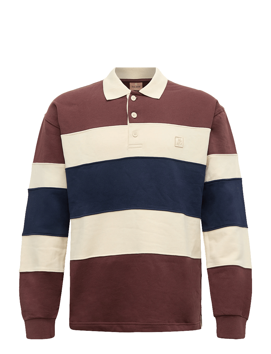 Mos Mosh Gallery - MMGGraham Polo Sweat - poloer i strik med lange ærmer - total eclipse - 0
