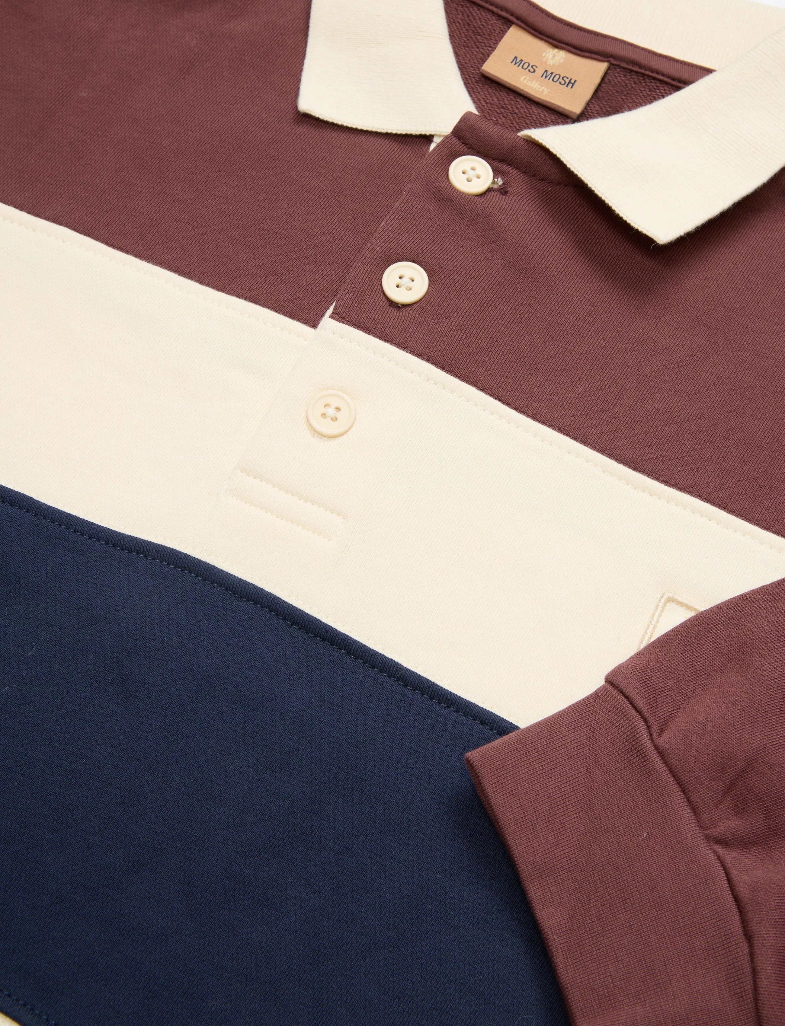 Mos Mosh Gallery - MMGGraham Polo Sweat - poloer i strik med lange ærmer - total eclipse - 2