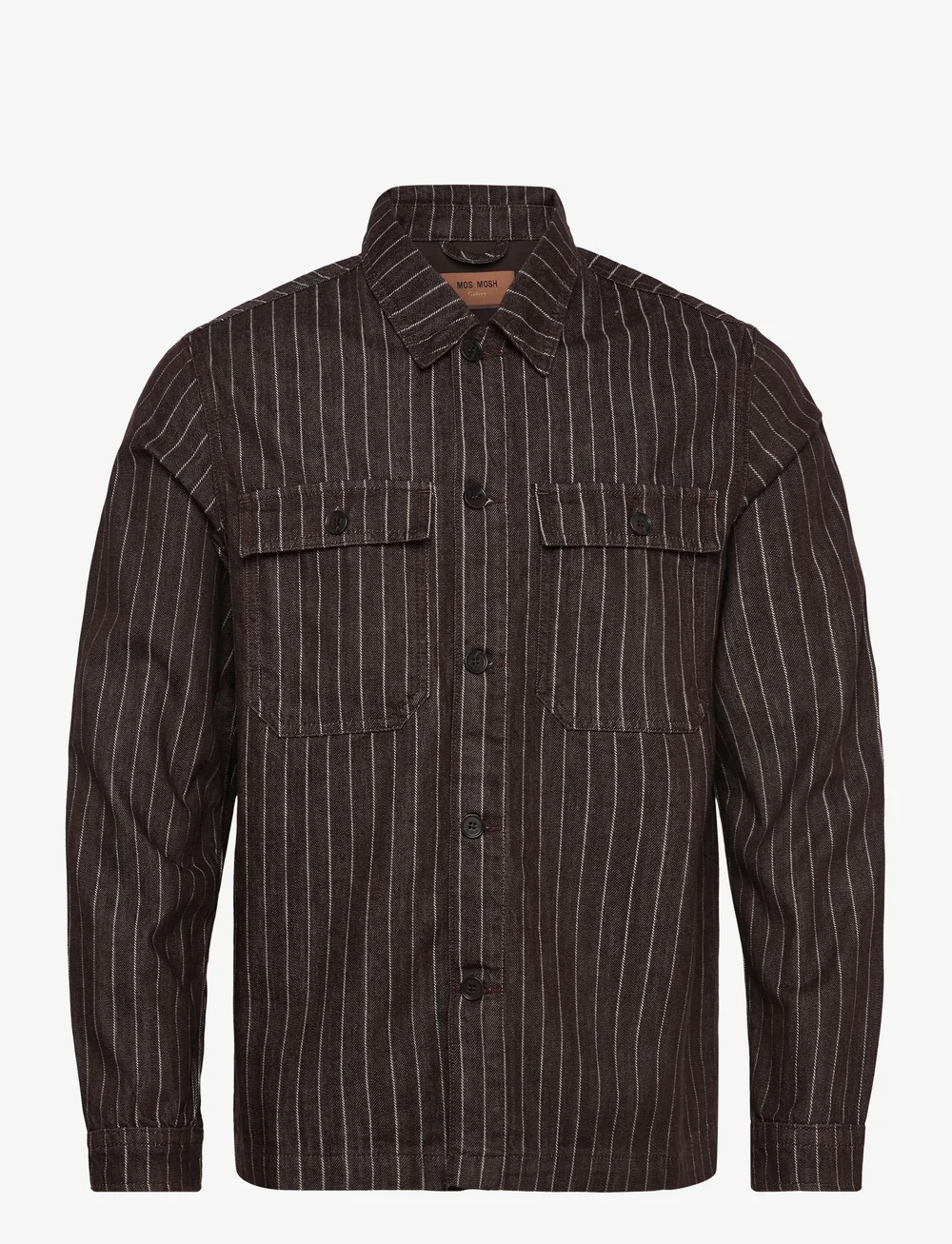 Mos Mosh Gallery - MMGMatteo Brown Stripe Overshirt - shoppa efter tillfälle - chocolate brown - 0