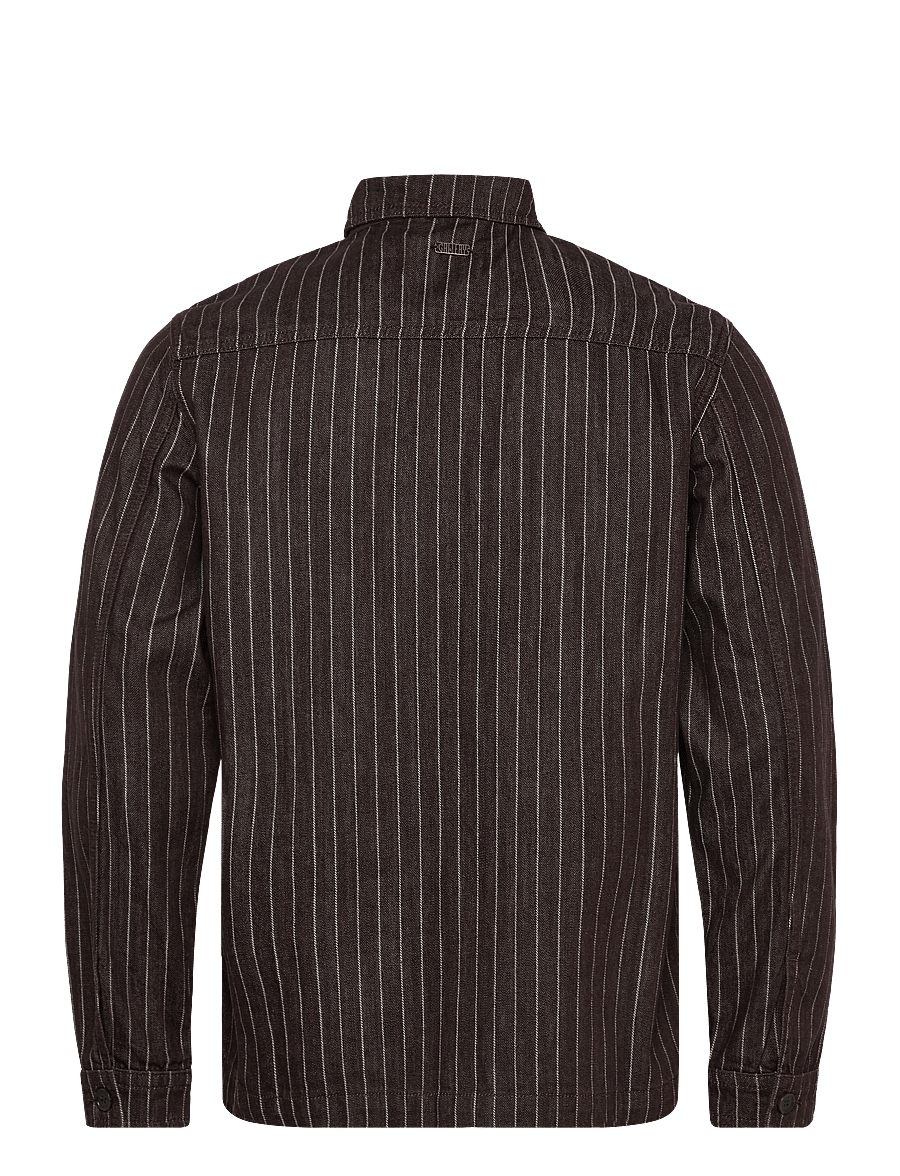 Mos Mosh Gallery - MMGMatteo Brown Stripe Overshirt - chocolate brown - 1