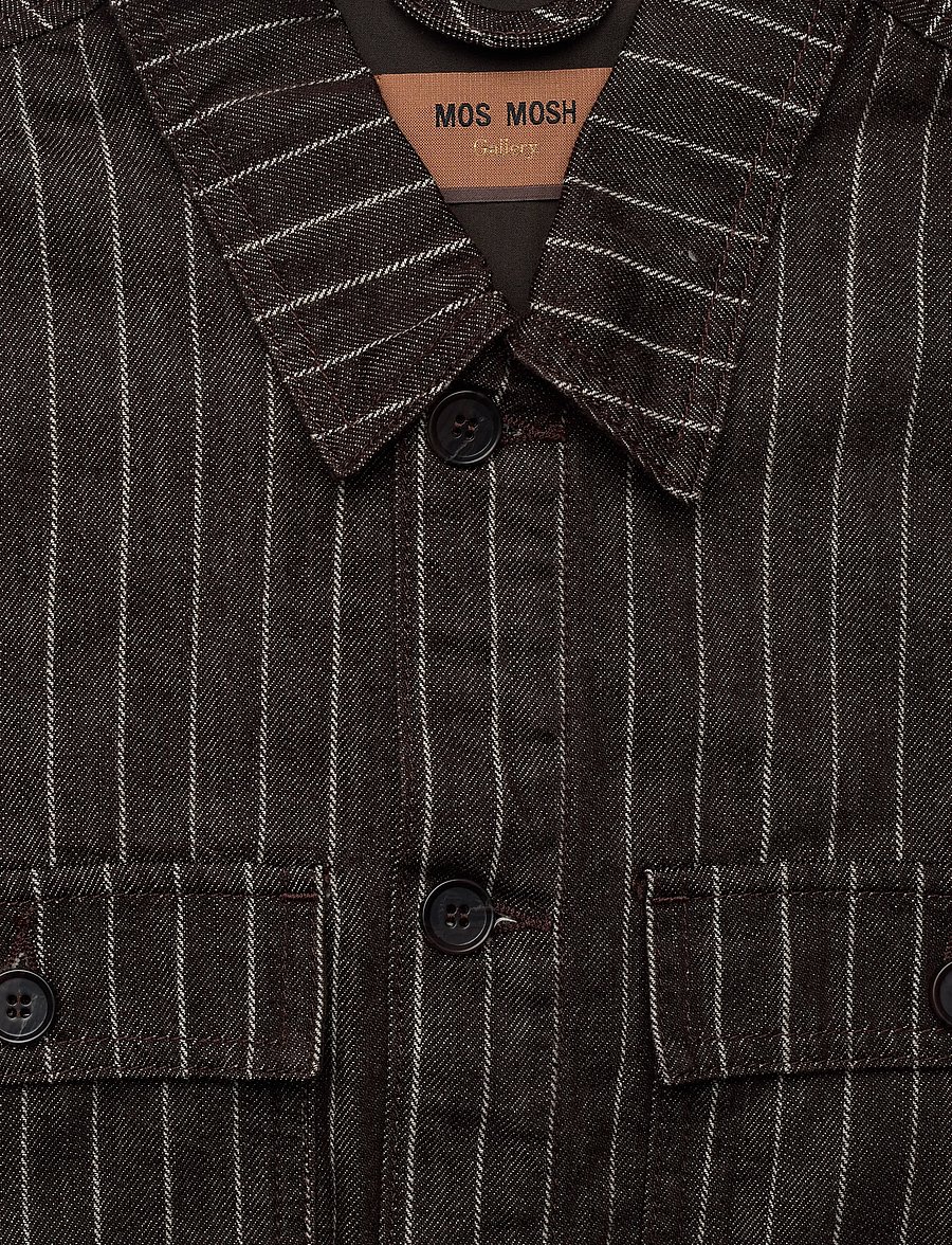 Mos Mosh Gallery - MMGMatteo Brown Stripe Overshirt - chocolate brown - 2