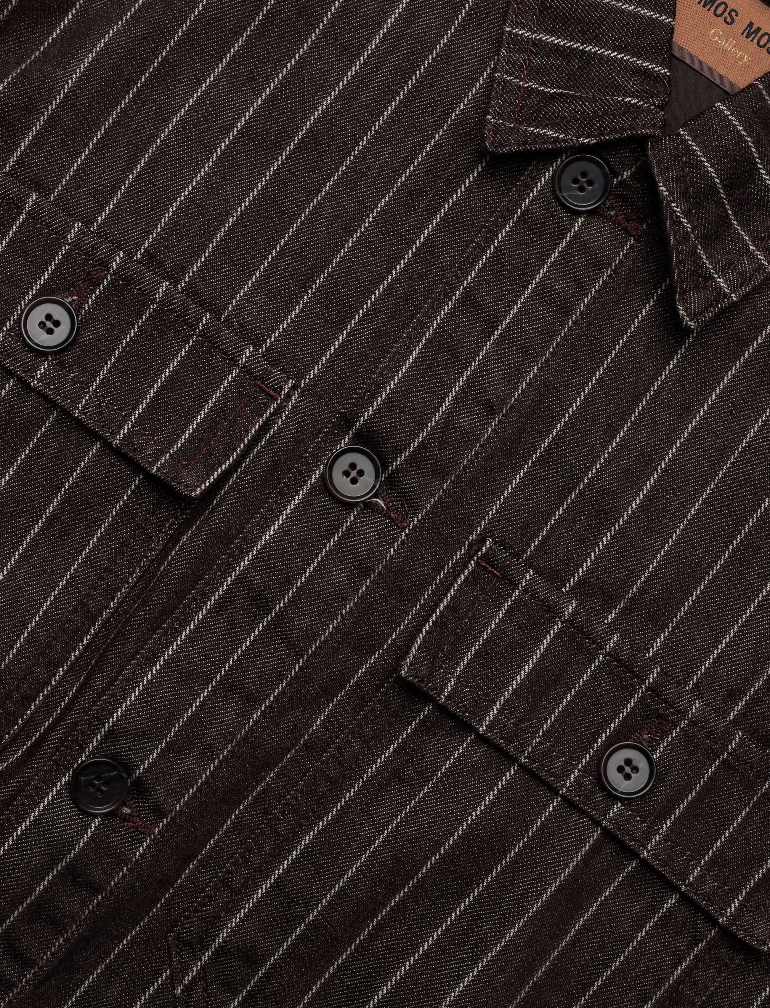 Mos Mosh Gallery - MMGMatteo Brown Stripe Overshirt - chocolate brown - 3