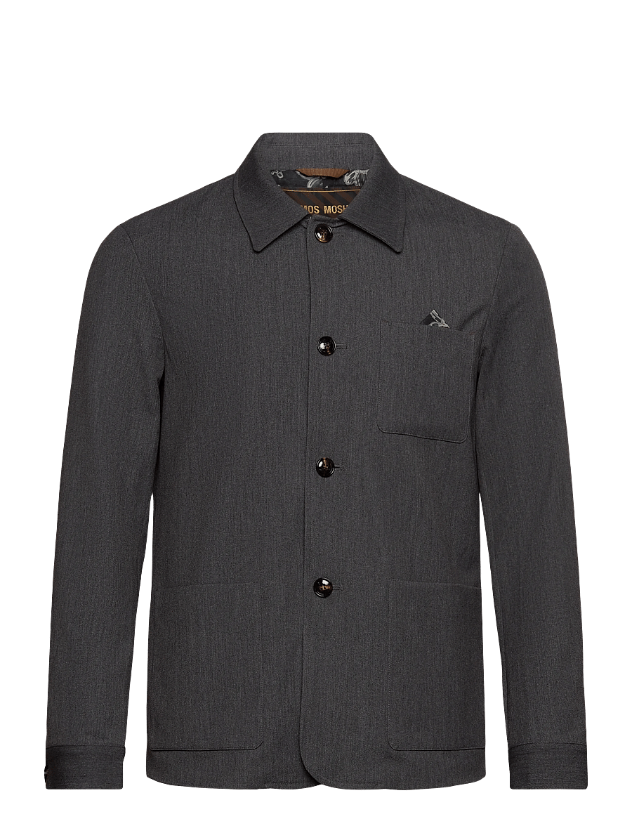 Mos Mosh Gallery - MMGConor Twill Jacket - kevättakit - grey melange - 0
