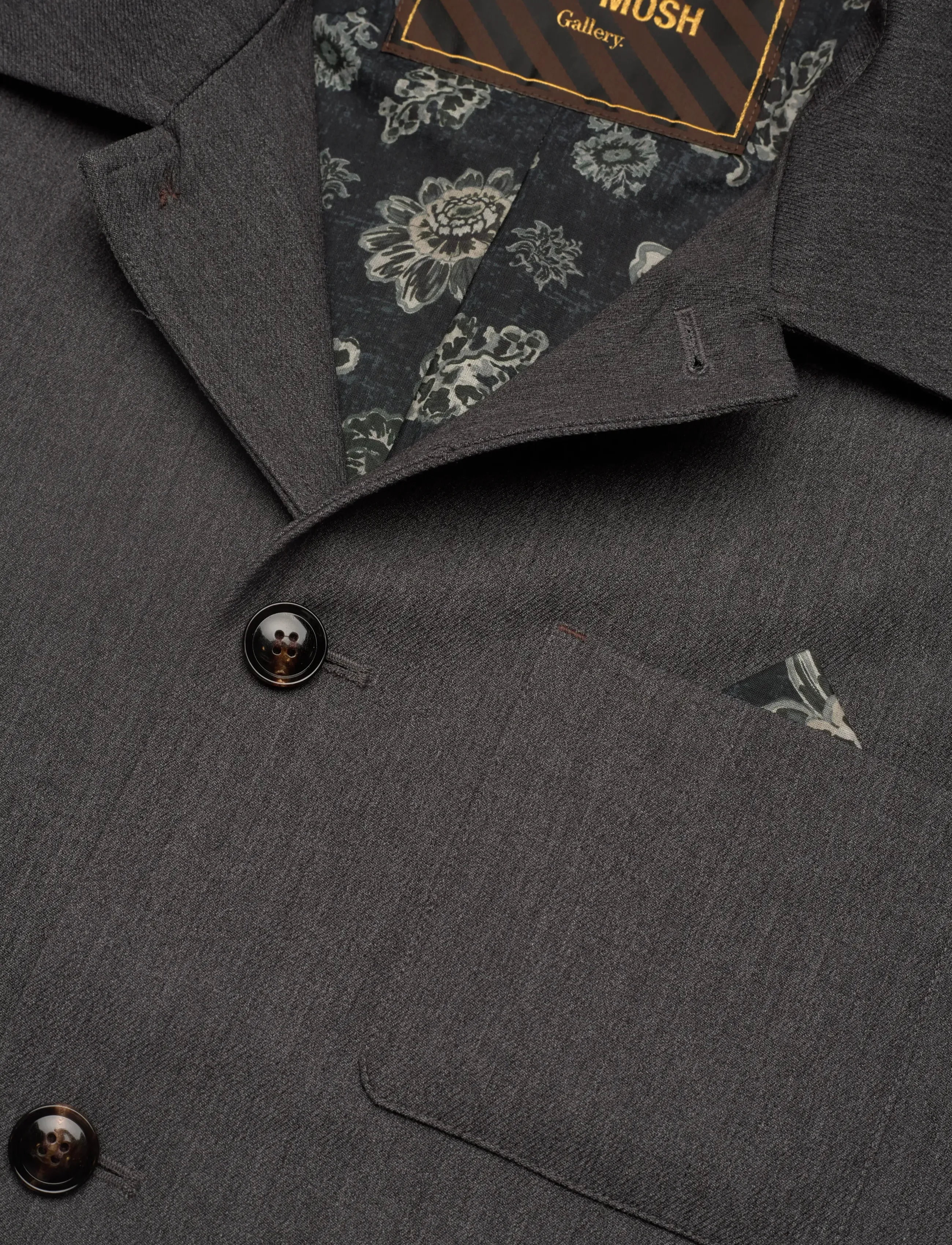 Mos Mosh Gallery - MMGConor Twill Jacket - frühlingsjacken - grey melange - 2