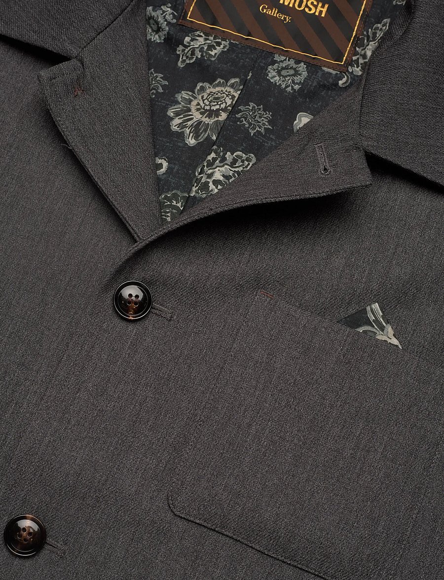 Mos Mosh Gallery - MMGConor Twill Jacket - kevättakit - grey melange - 2