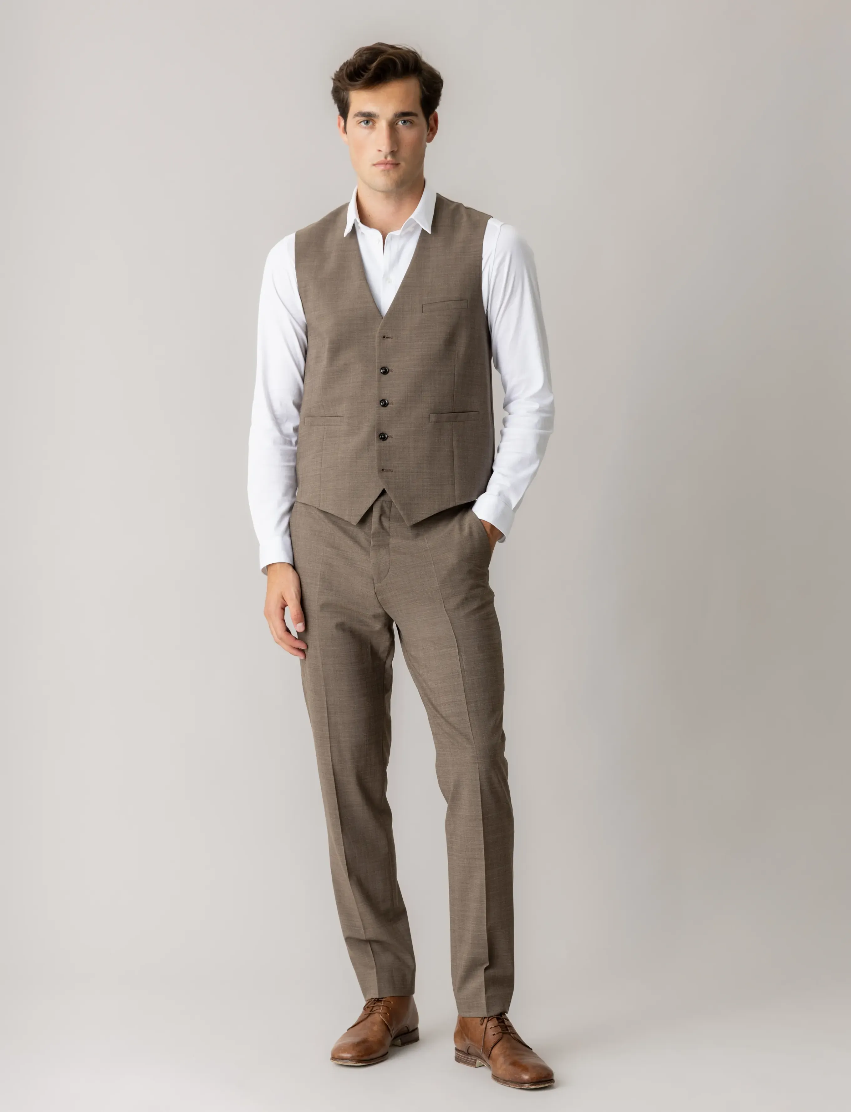Mos Mosh Gallery MMGHugh Dynamic Luxe Pant - Casual byxor - FALCON / brown