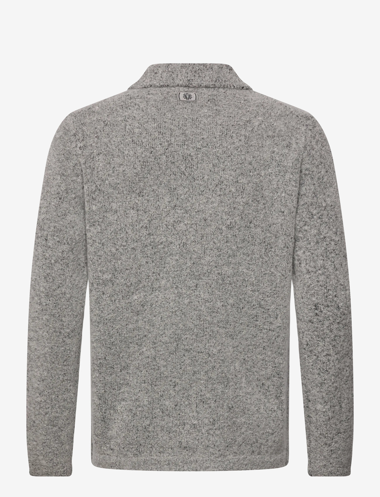 Mos Mosh Gallery - MMGRyan Soft Zip Polo Pullover - tõmblukk-kaelusega džemprid - light grey - 1