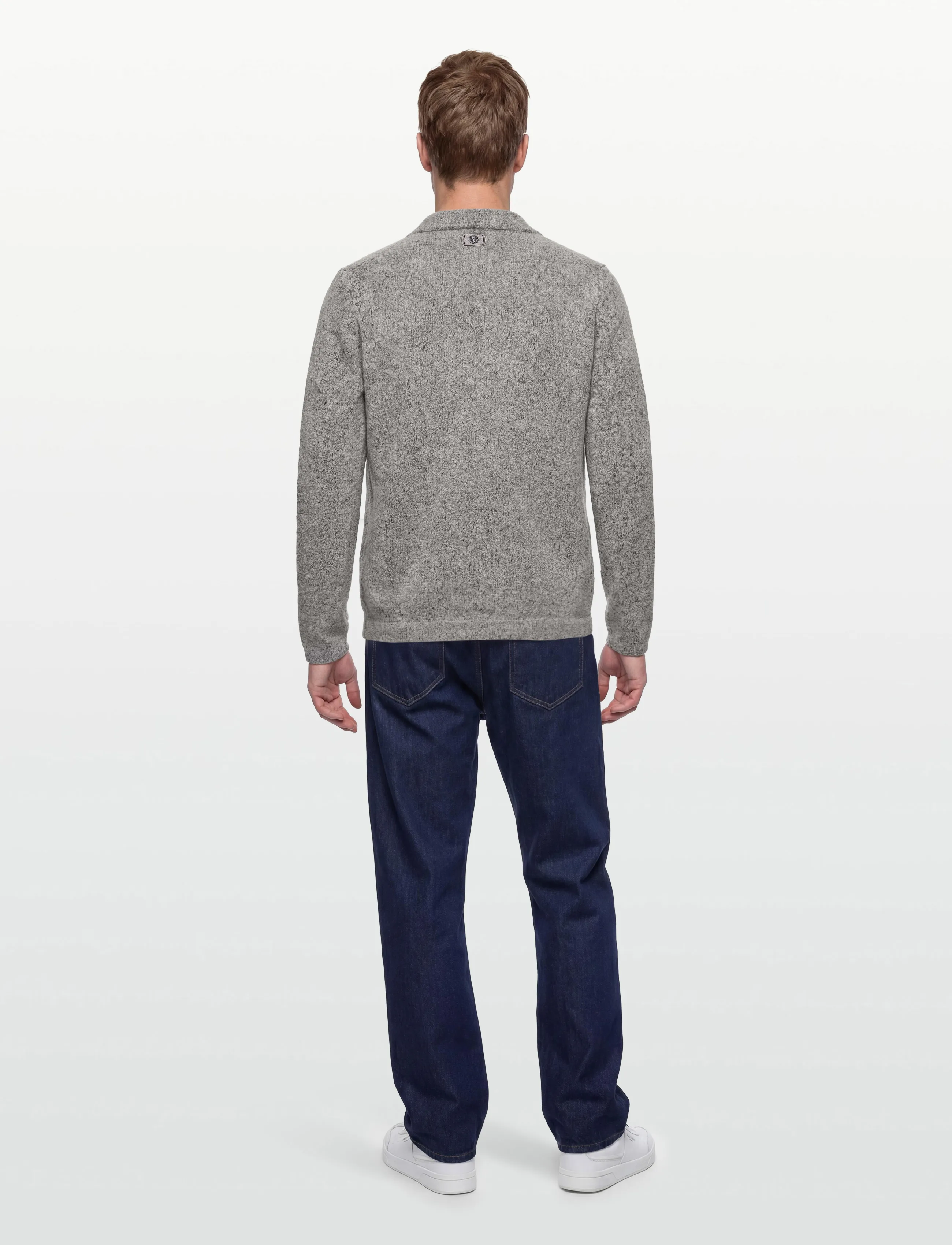 Mos Mosh Gallery - MMGRyan Soft Zip Polo Pullover - men - light grey - 4