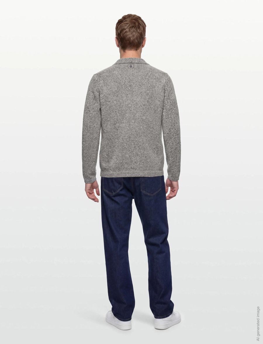 Mos Mosh Gallery - MMGRyan Soft Zip Polo Pullover - pullover mit halbem reißverschluss - light grey - 4