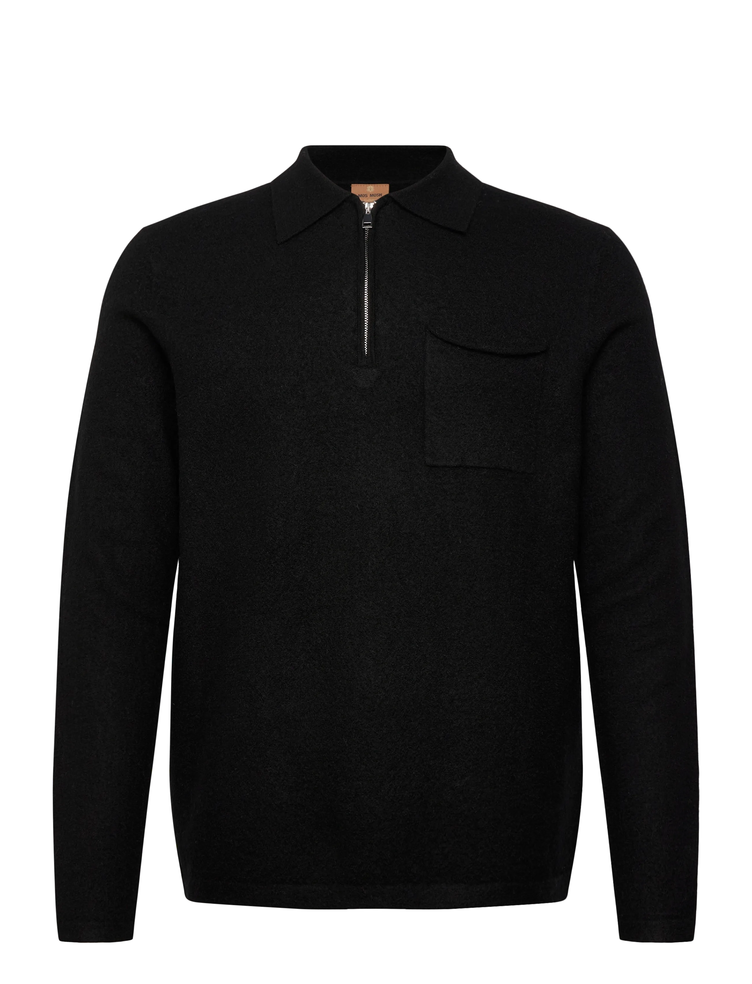 MOS MOSH GALLERY Mmgryan Boil Zip Polo Pullover Schwarz - XXL - Herren