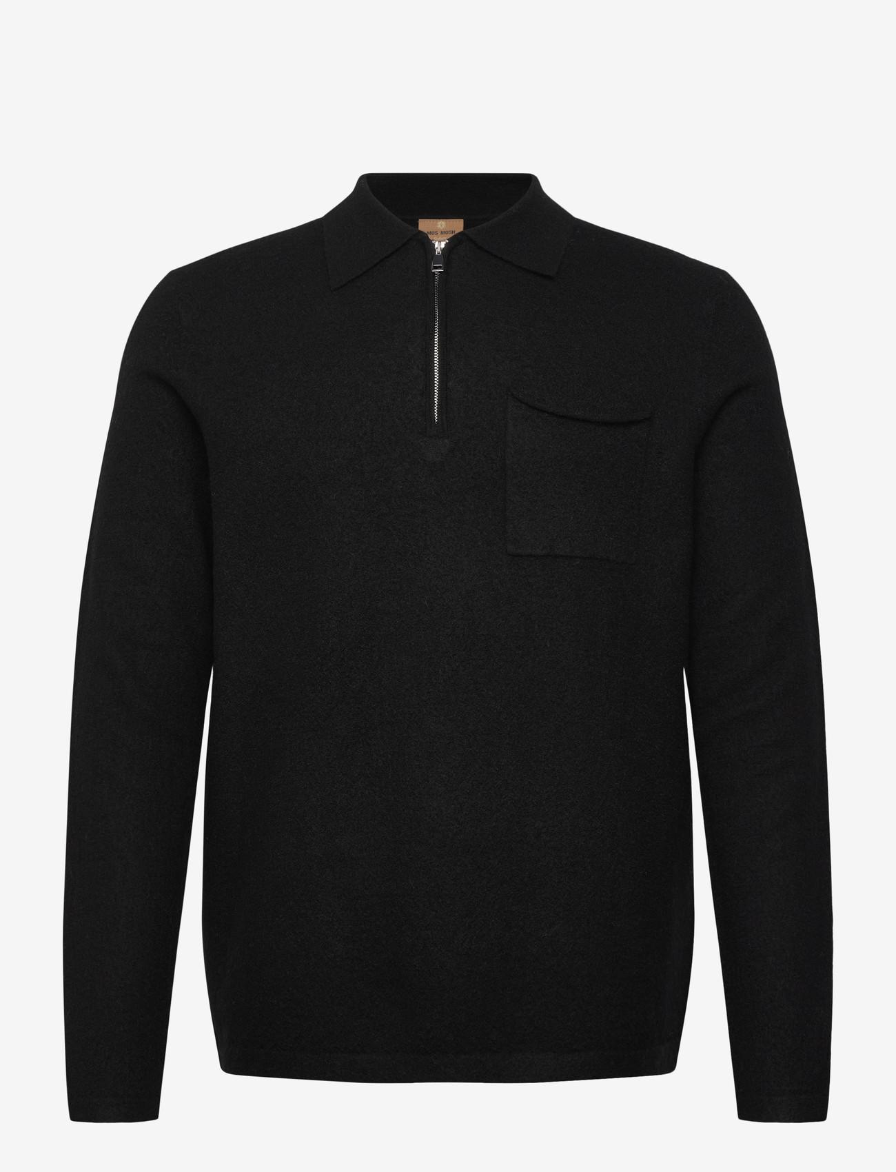 Mos Mosh Gallery - MMGRyan Boil Zip Polo Pullover - halfzip strik - black - 0