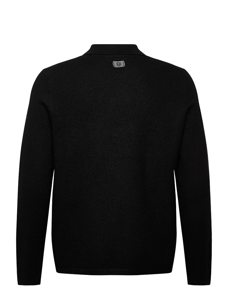 Mos Mosh Gallery - MMGRyan Boil Zip Polo Pullover - halfzip strik - black - 1