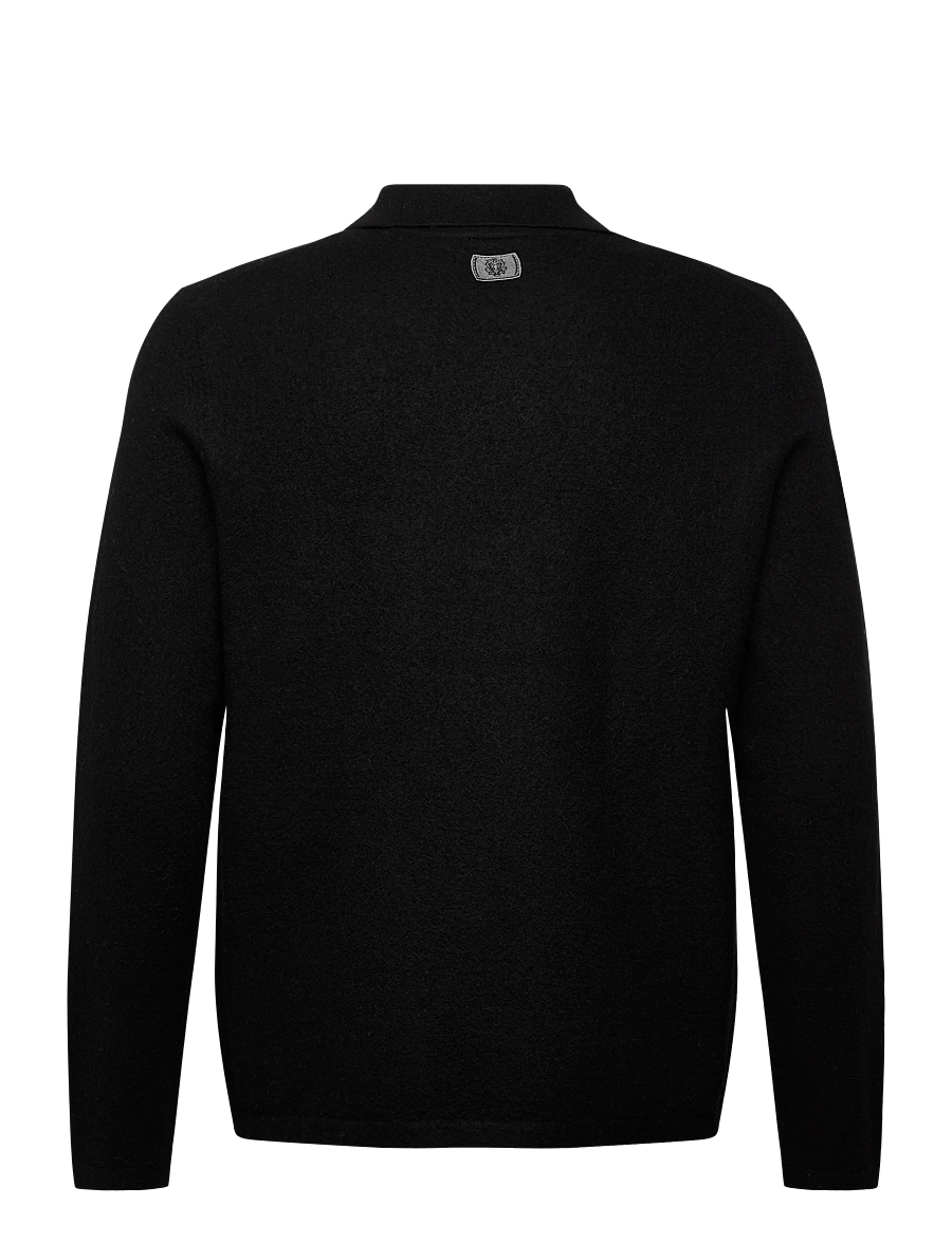 Mos Mosh Gallery - MMGRyan Boil Zip Polo Pullover - tõmblukk-kaelusega džemprid - black - 1