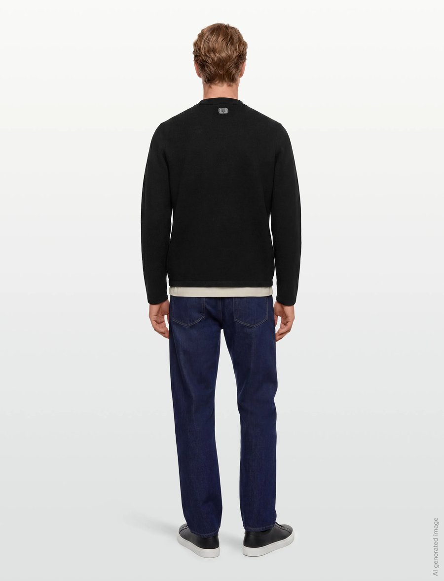 Mos Mosh Gallery - MMGRyan Boil Zip Polo Pullover - half zip-tröjor - black - 4