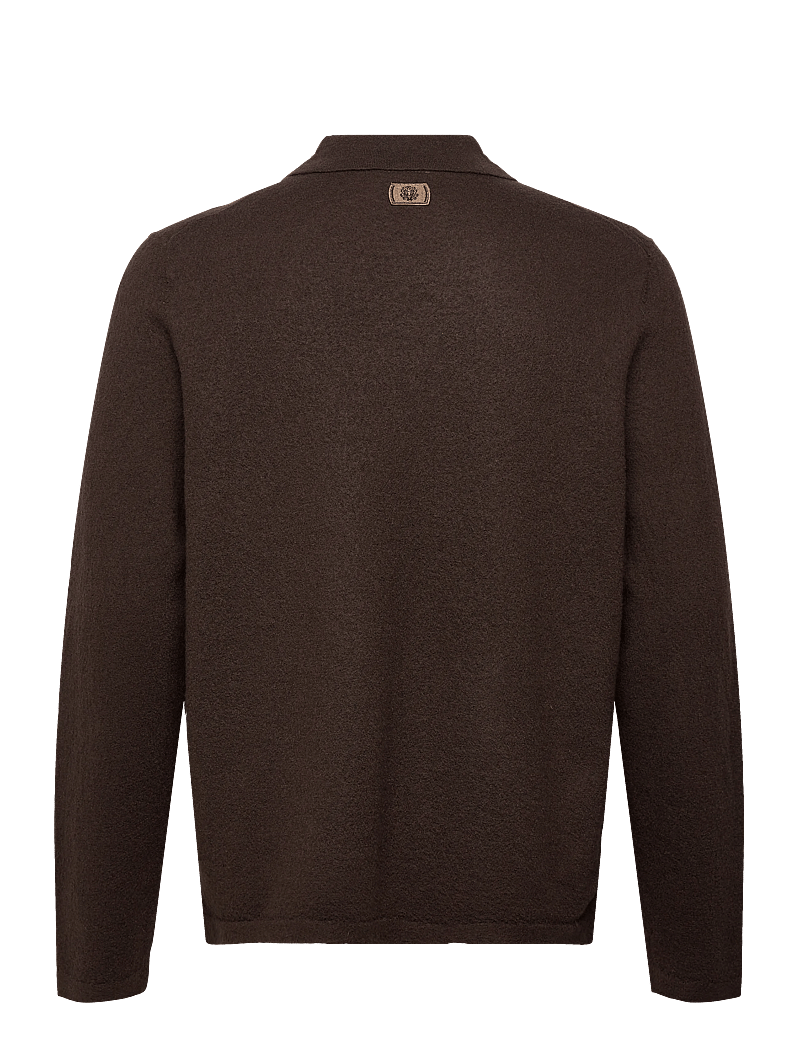 Mos Mosh Gallery - MMGRyan Boil Zip Polo Pullover - half zip-tröjor - chocolate brown - 1