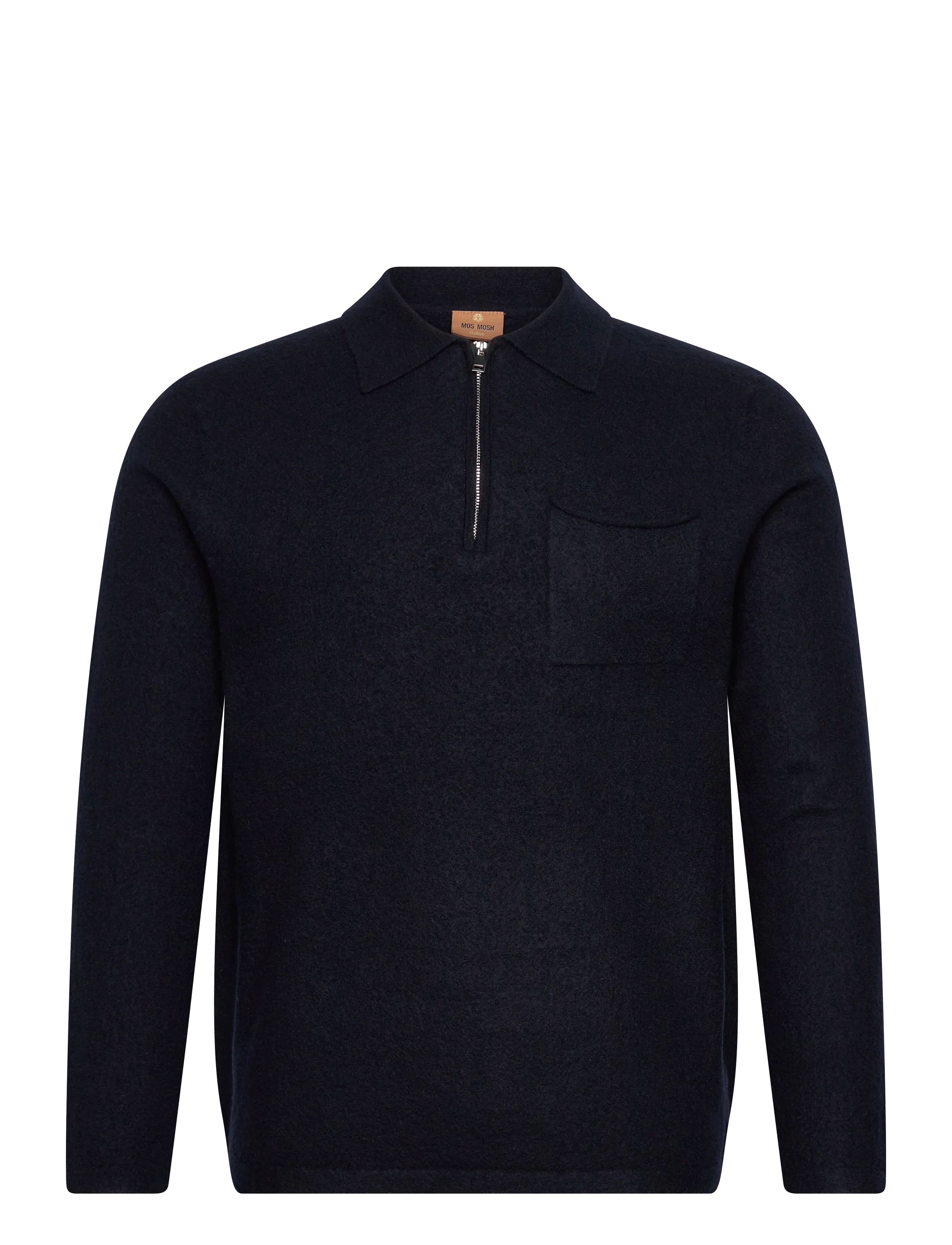 MOS MOSH GALLERY Mmgryan Boil Zip Polo Pullover Navy - M - Herren