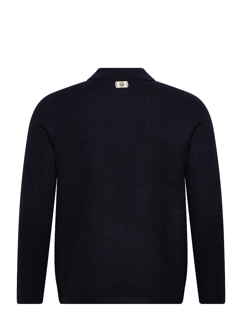 Mos Mosh Gallery - MMGRyan Boil Zip Polo Pullover - half zip-tröjor - salute navy - 1