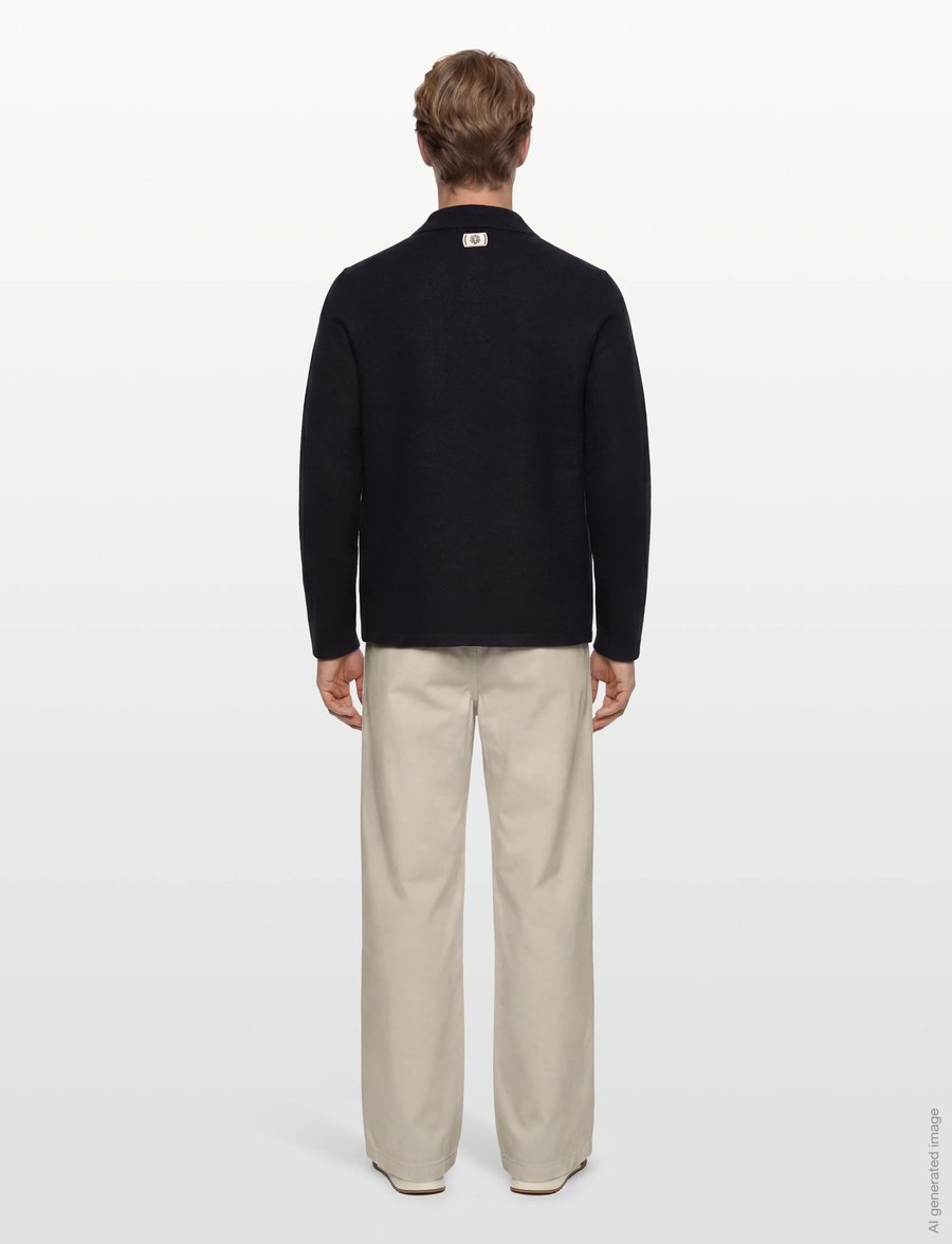Mos Mosh Gallery - MMGRyan Boil Zip Polo Pullover - half zip-tröjor - salute navy - 4