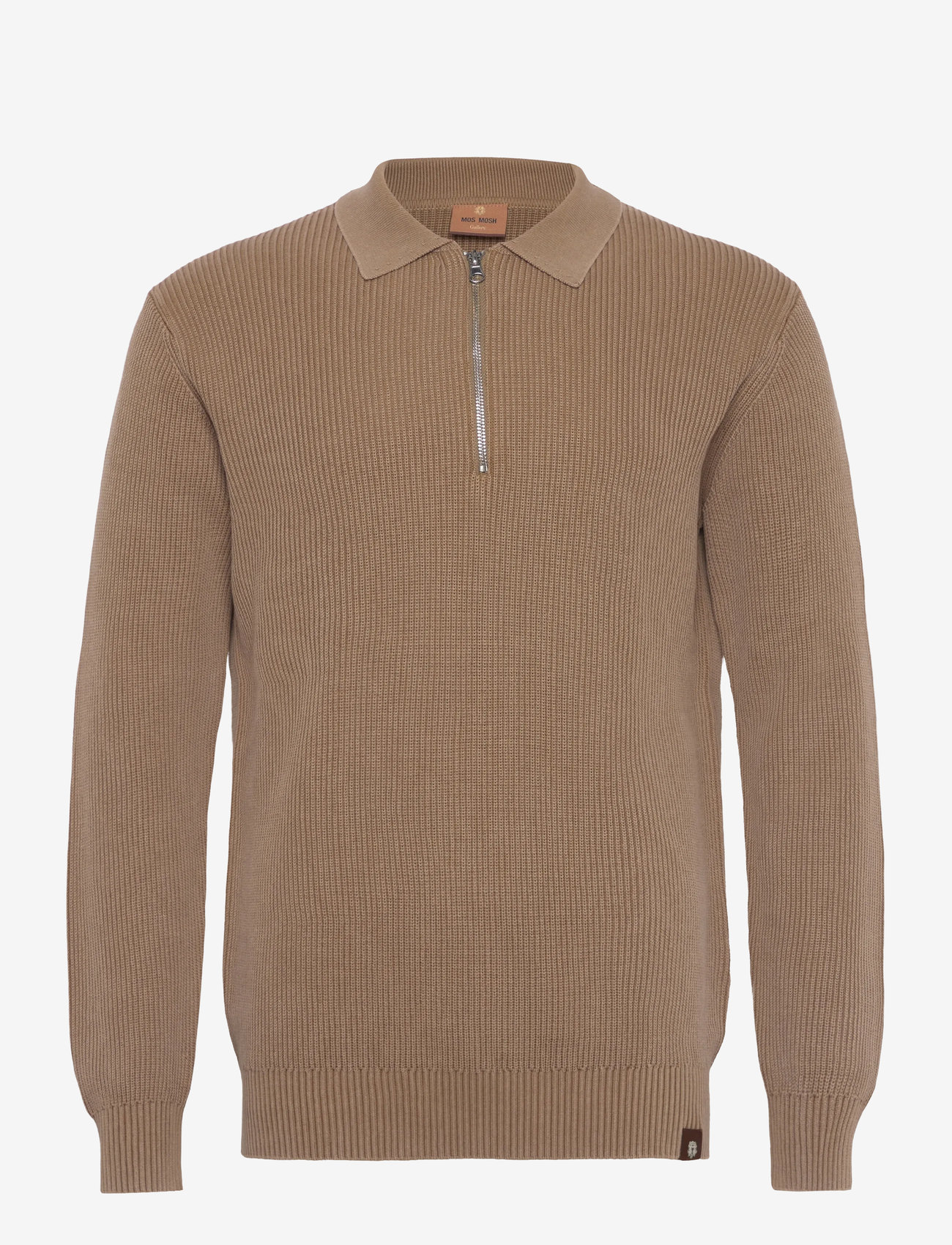 Mos Mosh Gallery - MMGRoyce Zip Polo Knit - stickade pikéer - ermine - 0