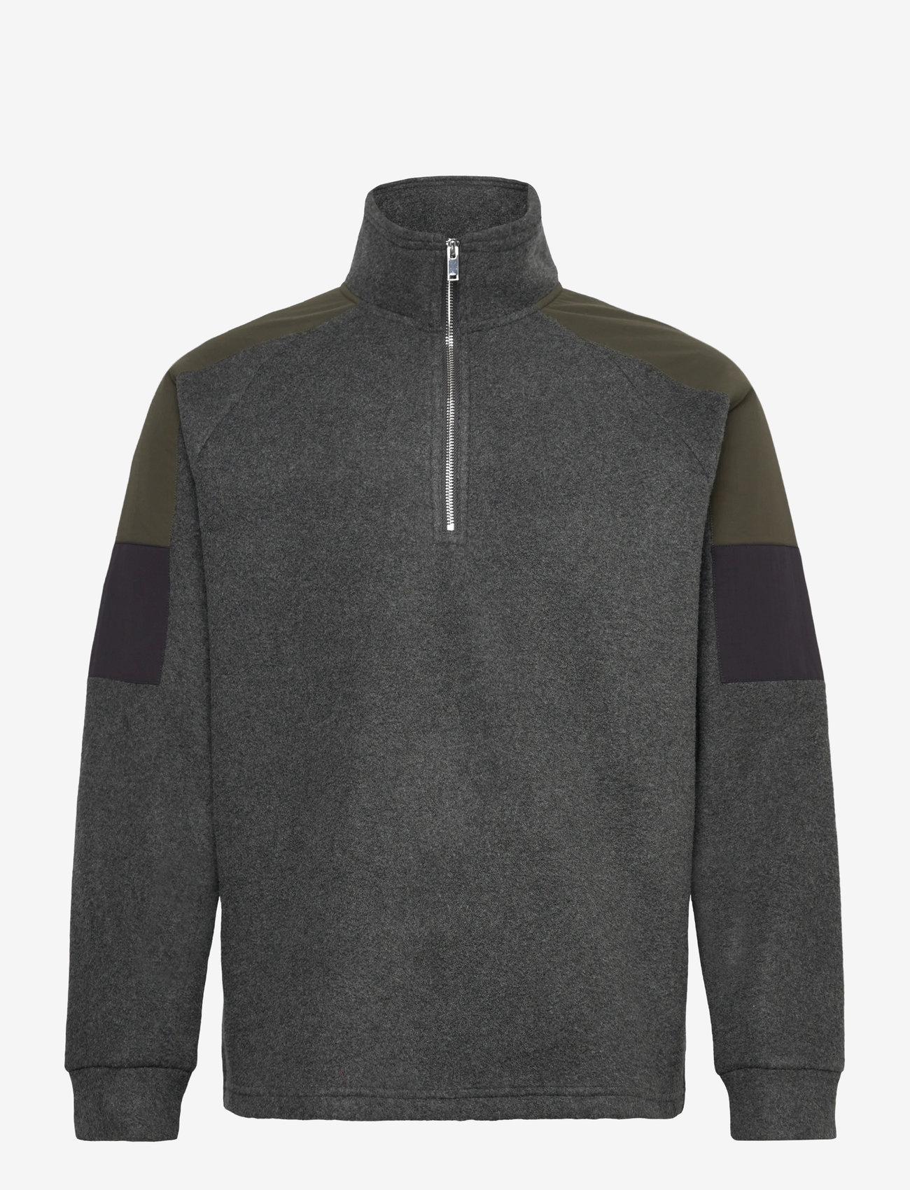 Mos Mosh Gallery - MMGChan Fleece Pullover - teddytröjor - dark grey melange - 0