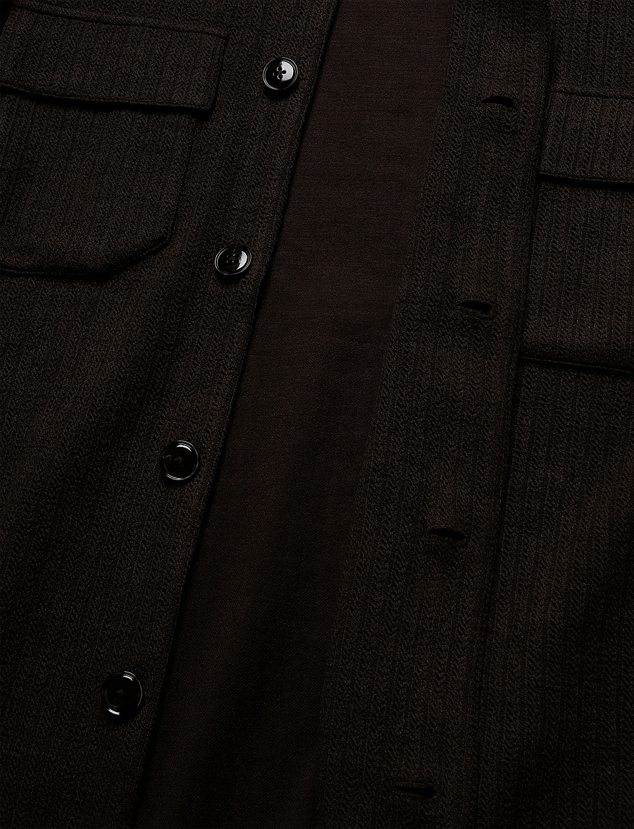 Mos Mosh Gallery - MMGAustin Knit Overshirt - shop by occasion - black coffee - 3