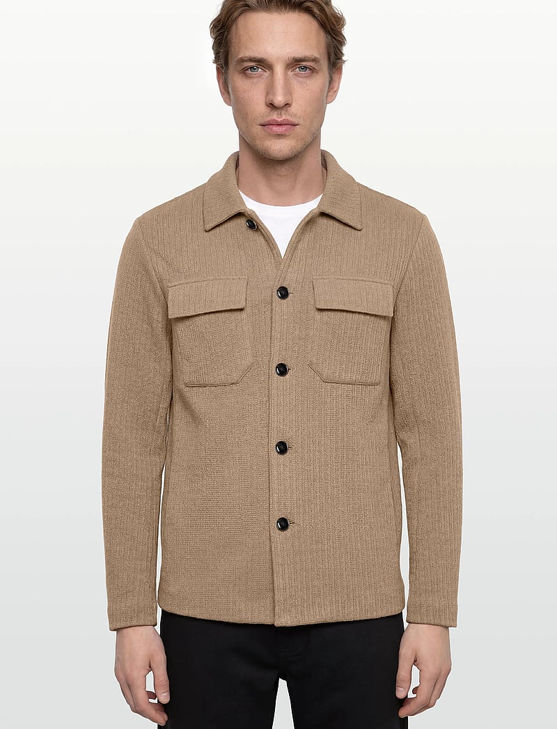 Mos Mosh Gallery - MMGAustin Knit Overshirt - nach anlass kaufen - dune - 3