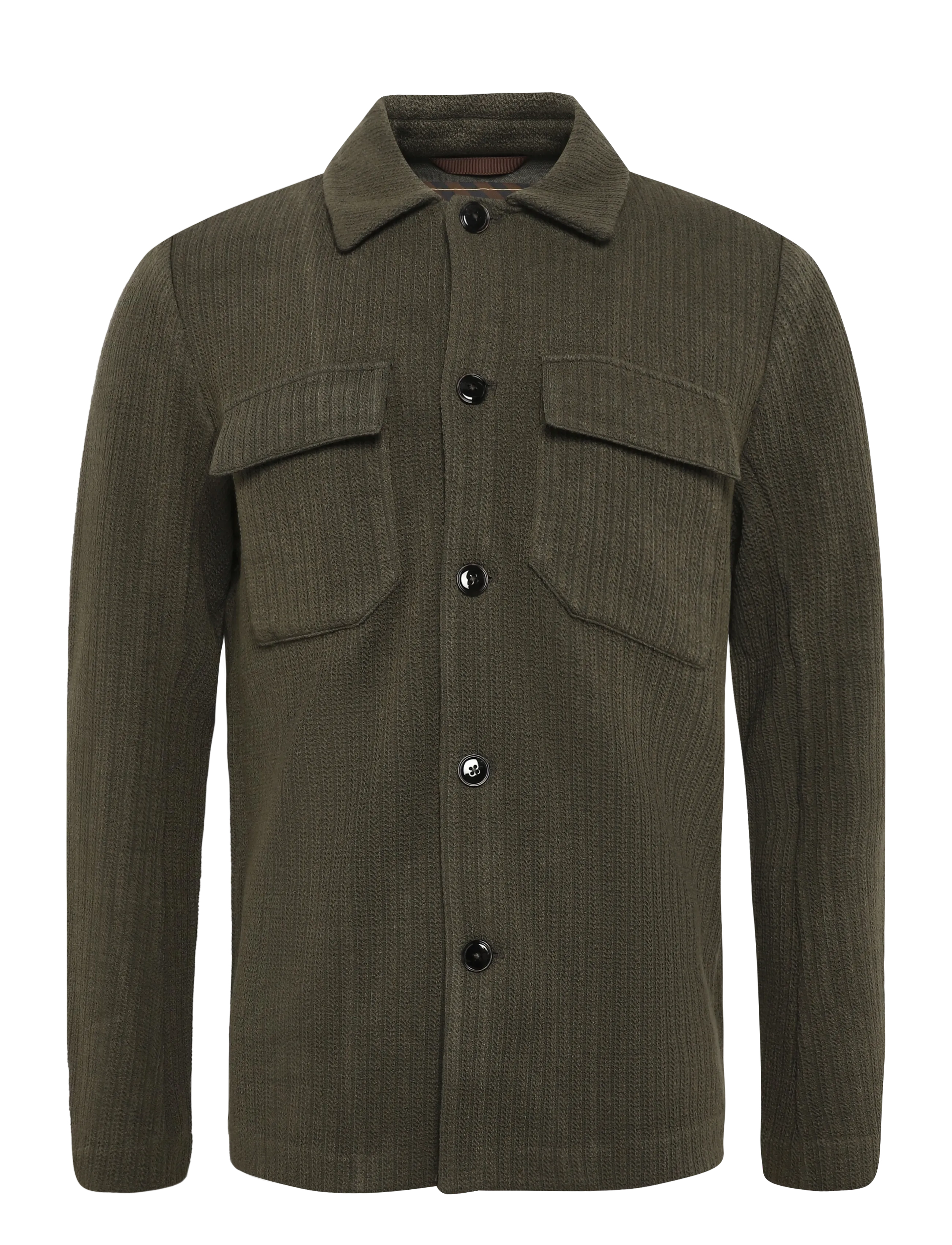 Mos Mosh Gallery MMGAustin Knit Overshirt - Overshirts - GRAPE LEAF / green