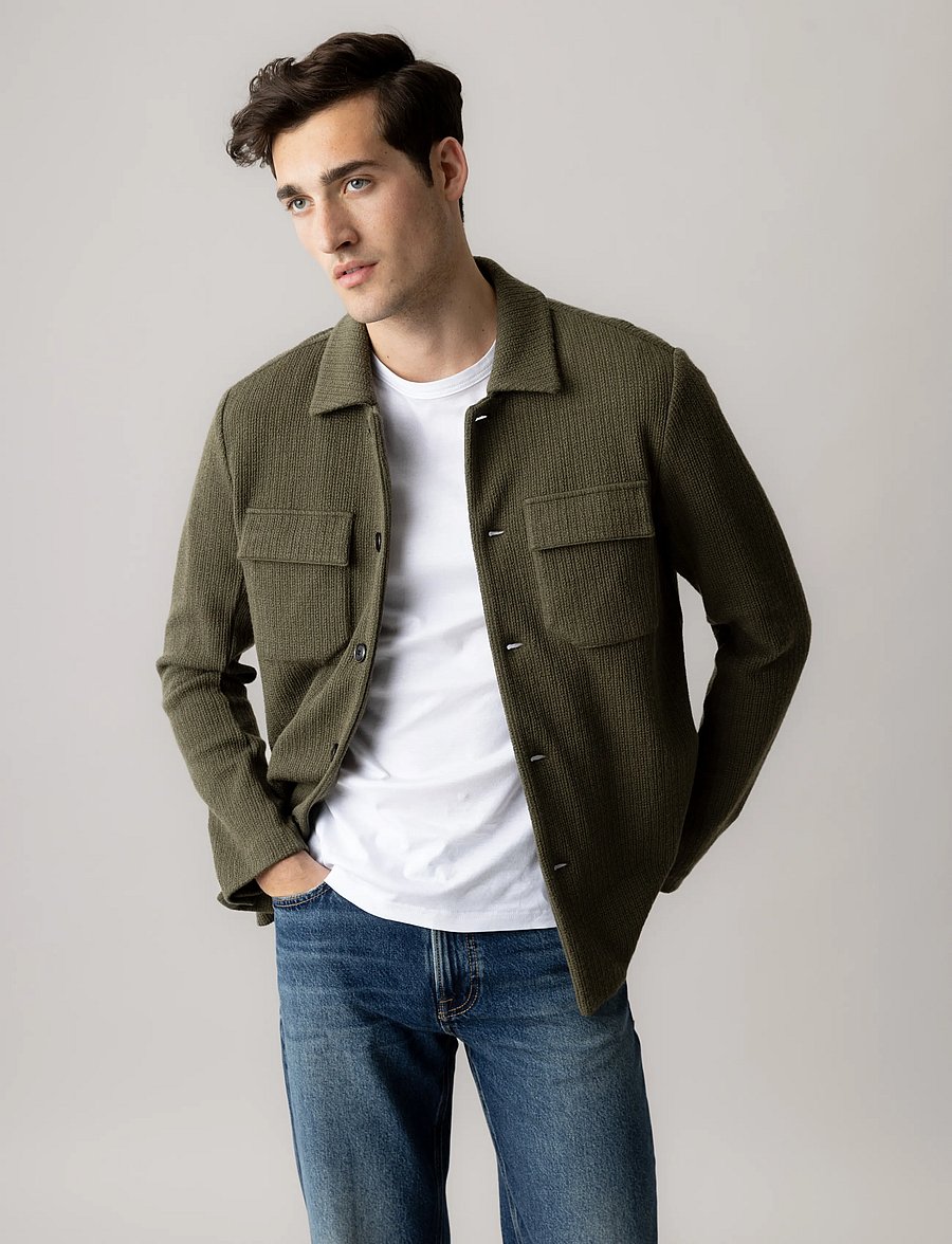 Mos Mosh Gallery - MMGAustin Knit Overshirt - shoppa efter tillfälle - grape leaf - 0