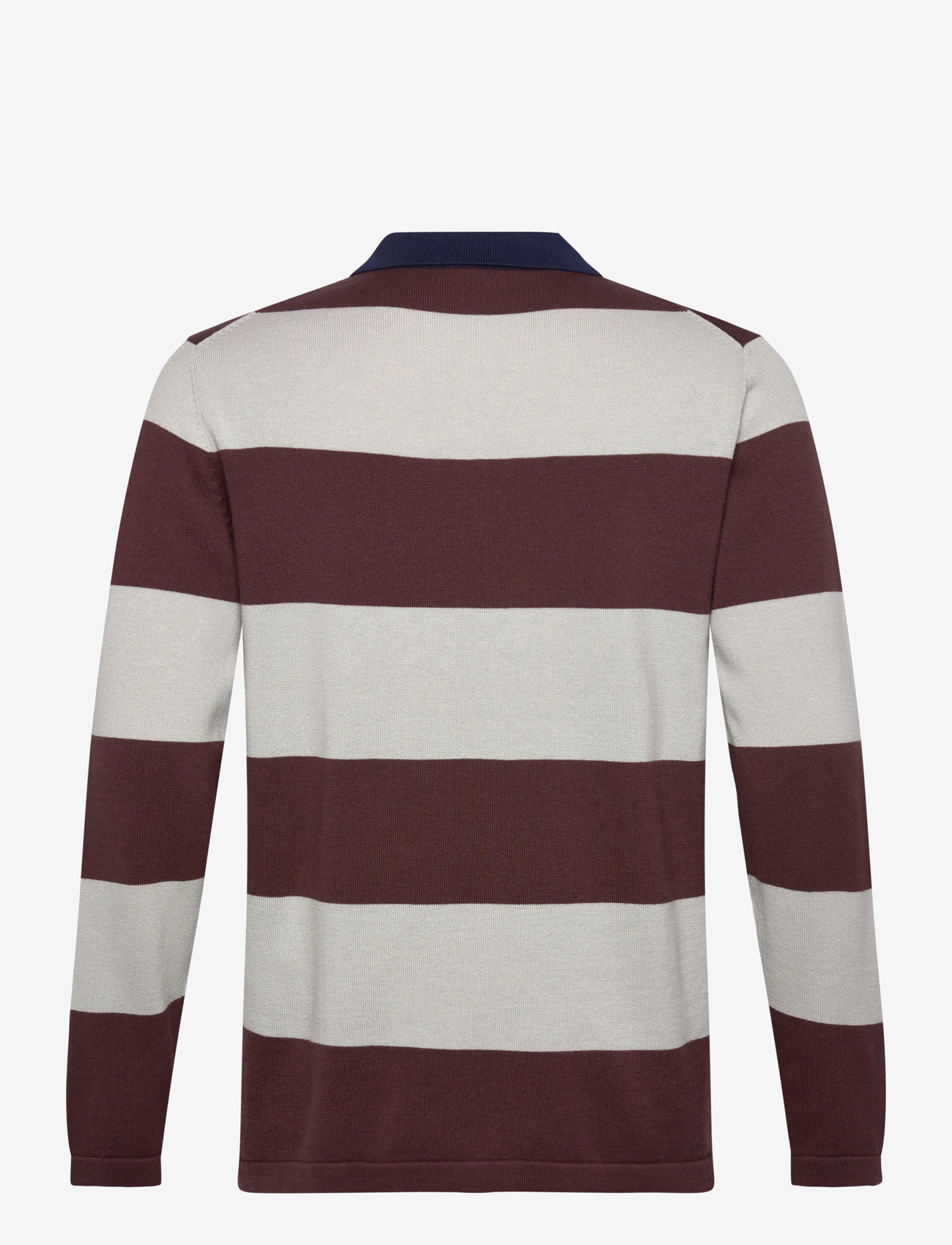 Mos Mosh Gallery - MMGRoyal Preppy LS Polo Knit - långärmade pikéer - bitter chocolate - 1