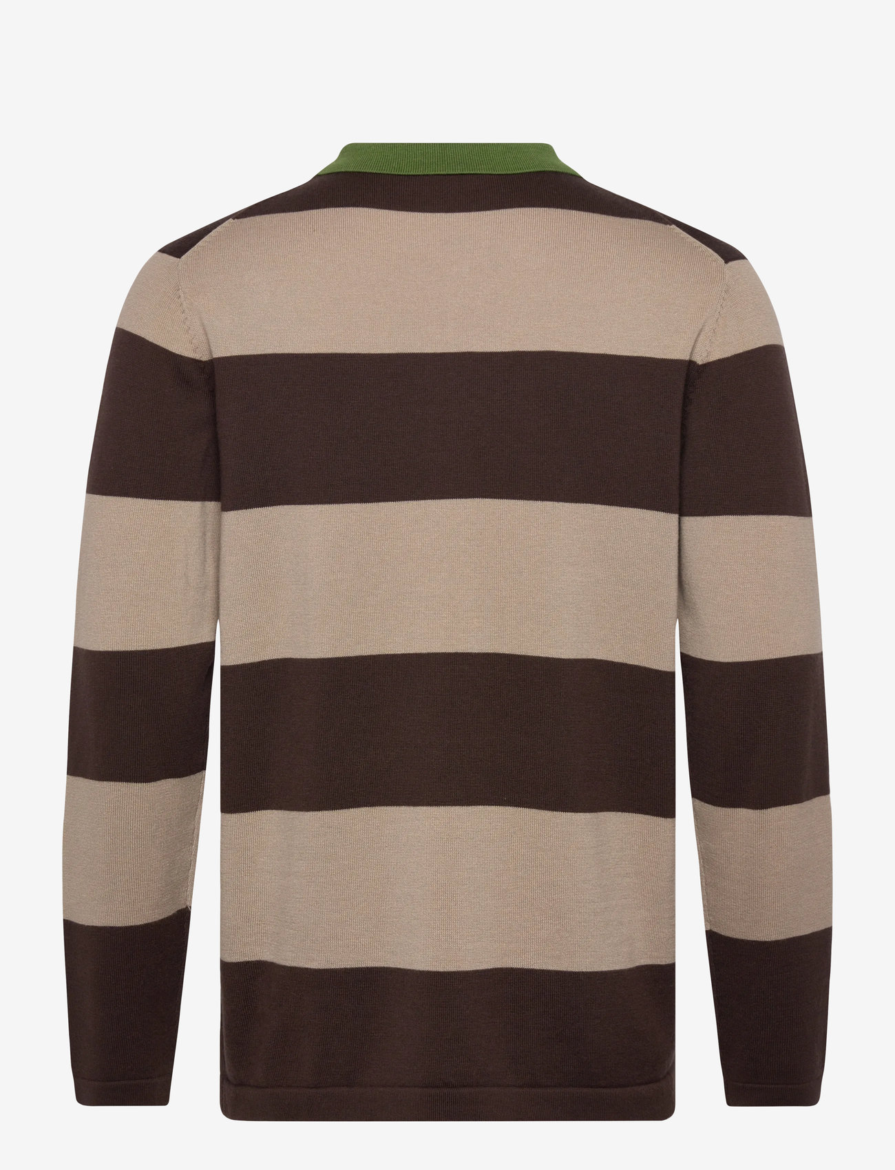 Mos Mosh Gallery - MMGRoyal Preppy LS Polo Knit - langærmede poloer - chocolate brown - 1
