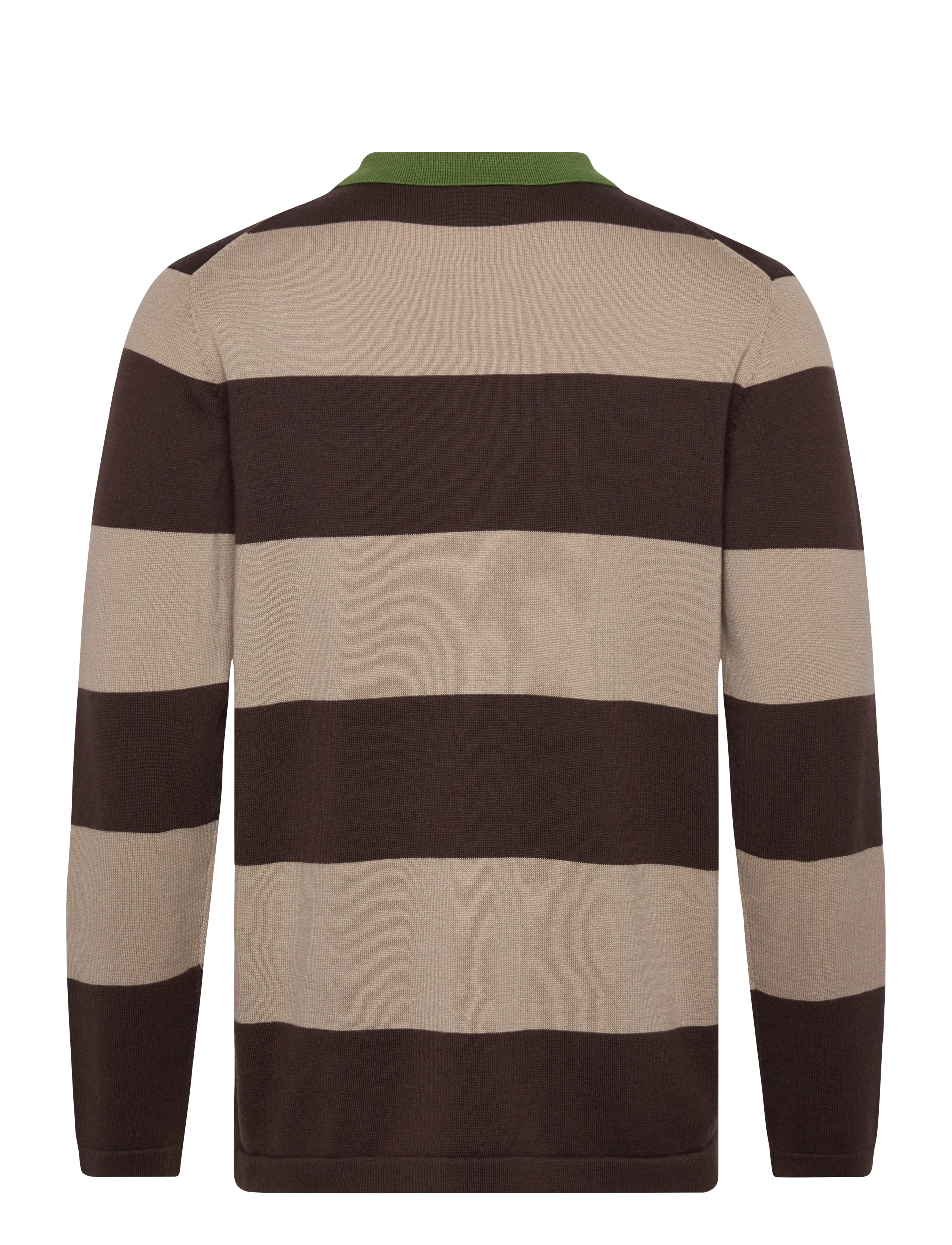 Mos Mosh Gallery - MMGRoyal Preppy LS Polo Knit - langerma pólóbolir - chocolate brown - 1