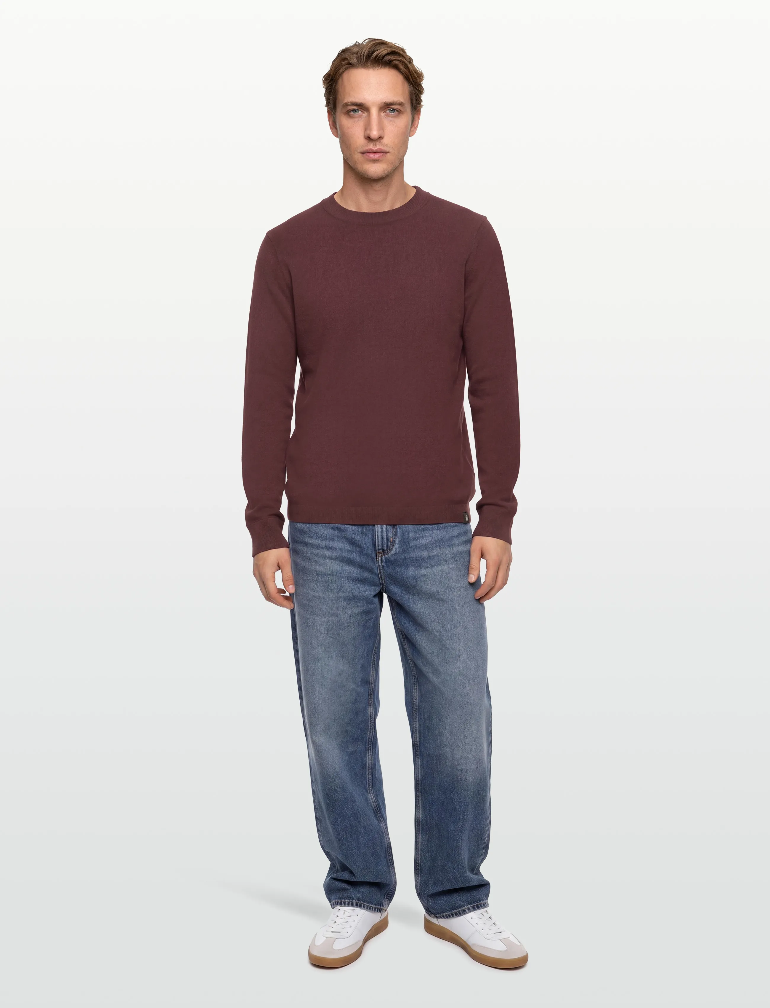 Mos Mosh Gallery MMGKyle Bouclé Pullover - Shoppa efter stil - BITTER CHOCOLATE / burgundy