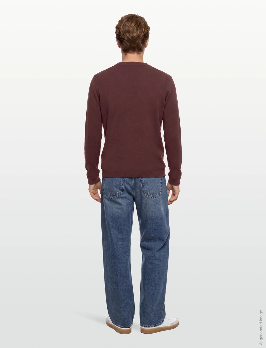 Mos Mosh Gallery - MMGKyle Bouclé Pullover - rund hals - bitter chocolate - 4