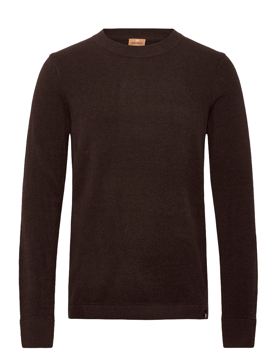 Mos Mosh Gallery - MMGKyle Bouclé Pullover - rund hals - chocolate brown - 0