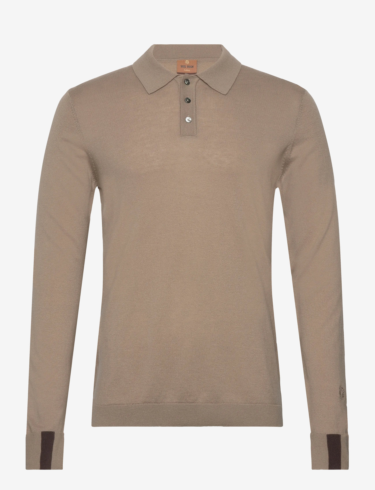 Mos Mosh Gallery - MMGAdam Soft LS Polo Knit - herbstliche kleidung - aluminum - 0