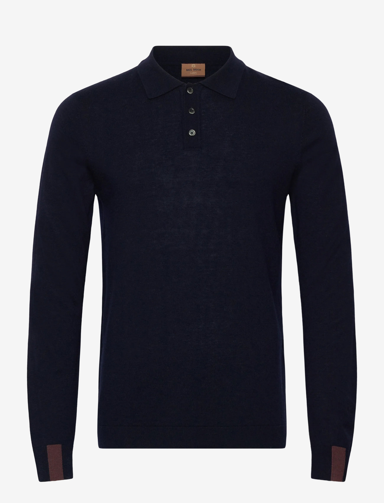 Mos Mosh Gallery - MMGAdam Soft LS Polo Knit - navy - 0