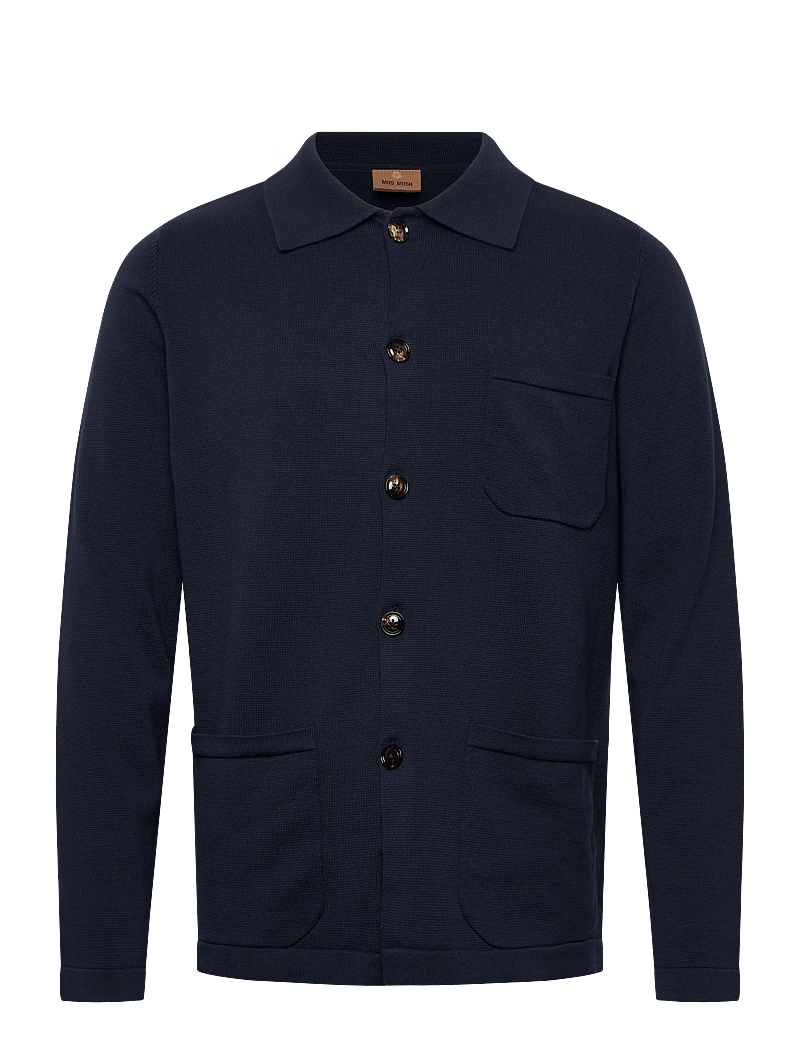 Mos Mosh Gallery - MMGConway Knit Jacket - frühlingsjacken - navy - 0