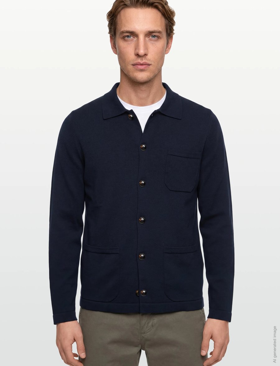 Mos Mosh Gallery - MMGConway Knit Jacket - frühlingsjacken - navy - 3
