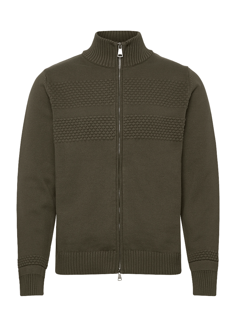 Mos Mosh Gallery - MMGAlonso Zip Cardigan - cardigans - grape leaf - 0
