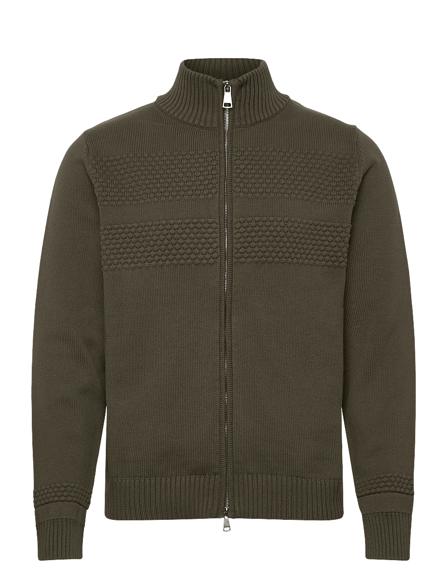 Mos Mosh Gallery - MMGAlonso Zip Cardigan - cardigans - grape leaf - 0